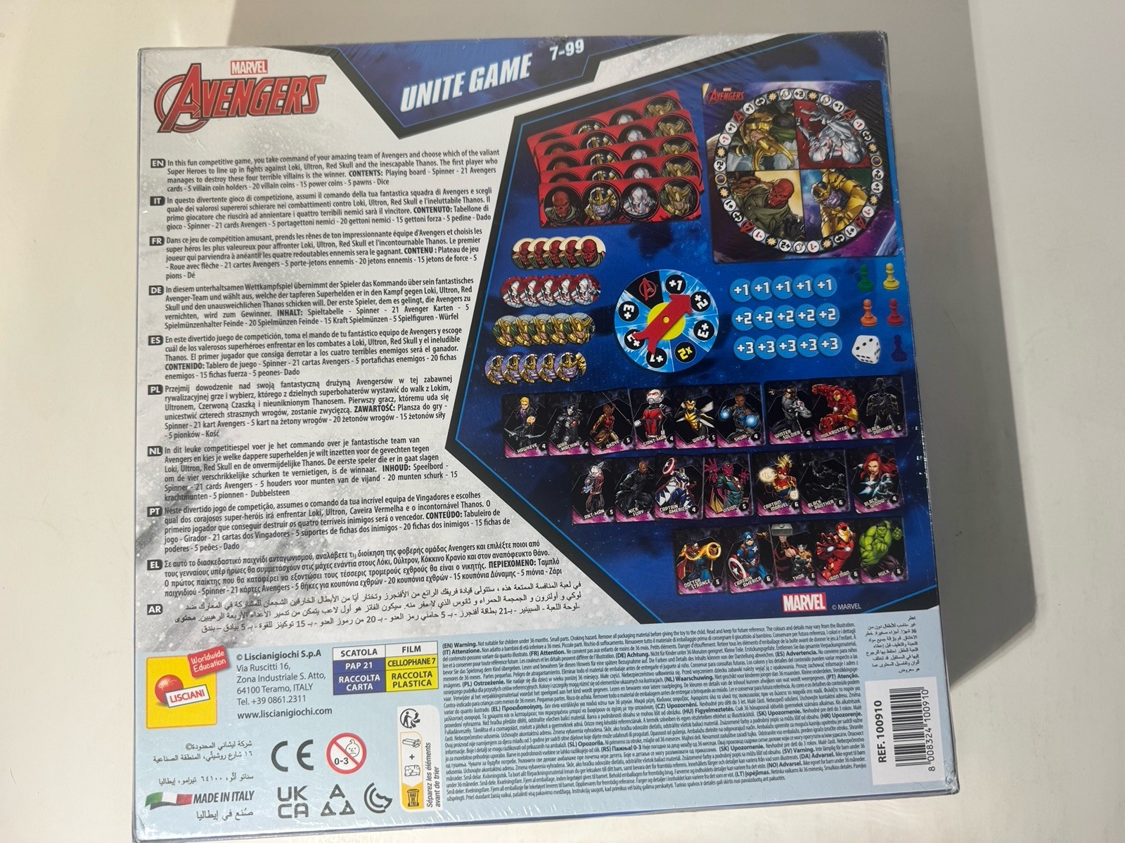 Marvel Avengers Unite Game Board Game 2019 Lisciani New Factory Sealed