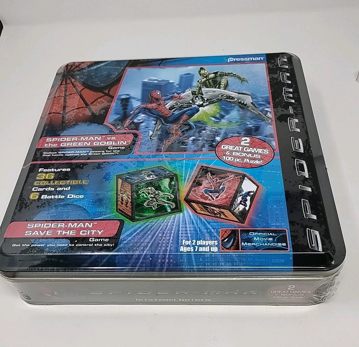 Spider Man Game 🕷️ by Pressman Two Great Action Game New In Box Marvel 2002