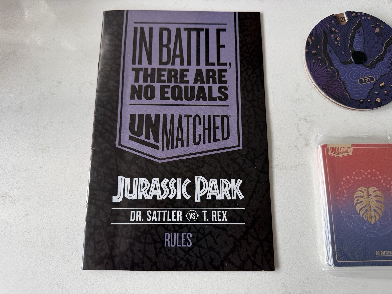 Restoration Games – Unmatched: Jurassic Park – Dr. Sattler VS T.Rex – COMPLETE!