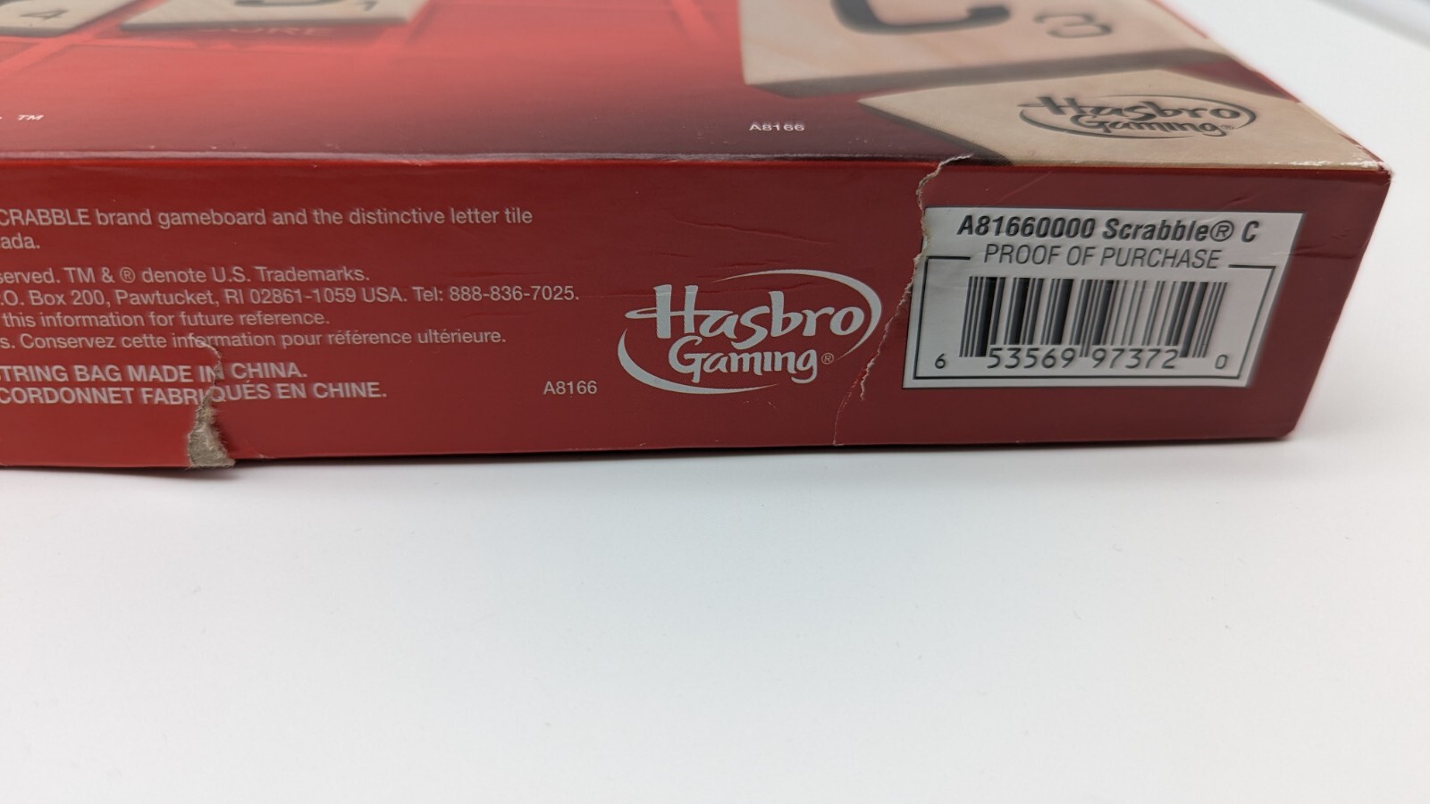 Hasbro Scrabble Family Board Game 2013 Minor Box Damage Complete