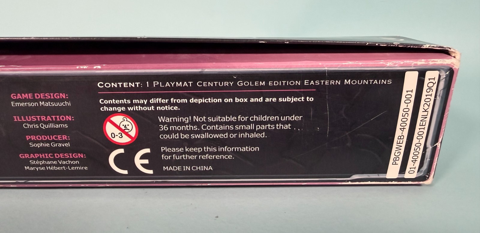 Century Golem Ed. Eastern Mountains Playmat Play Mat Plan B Games in box