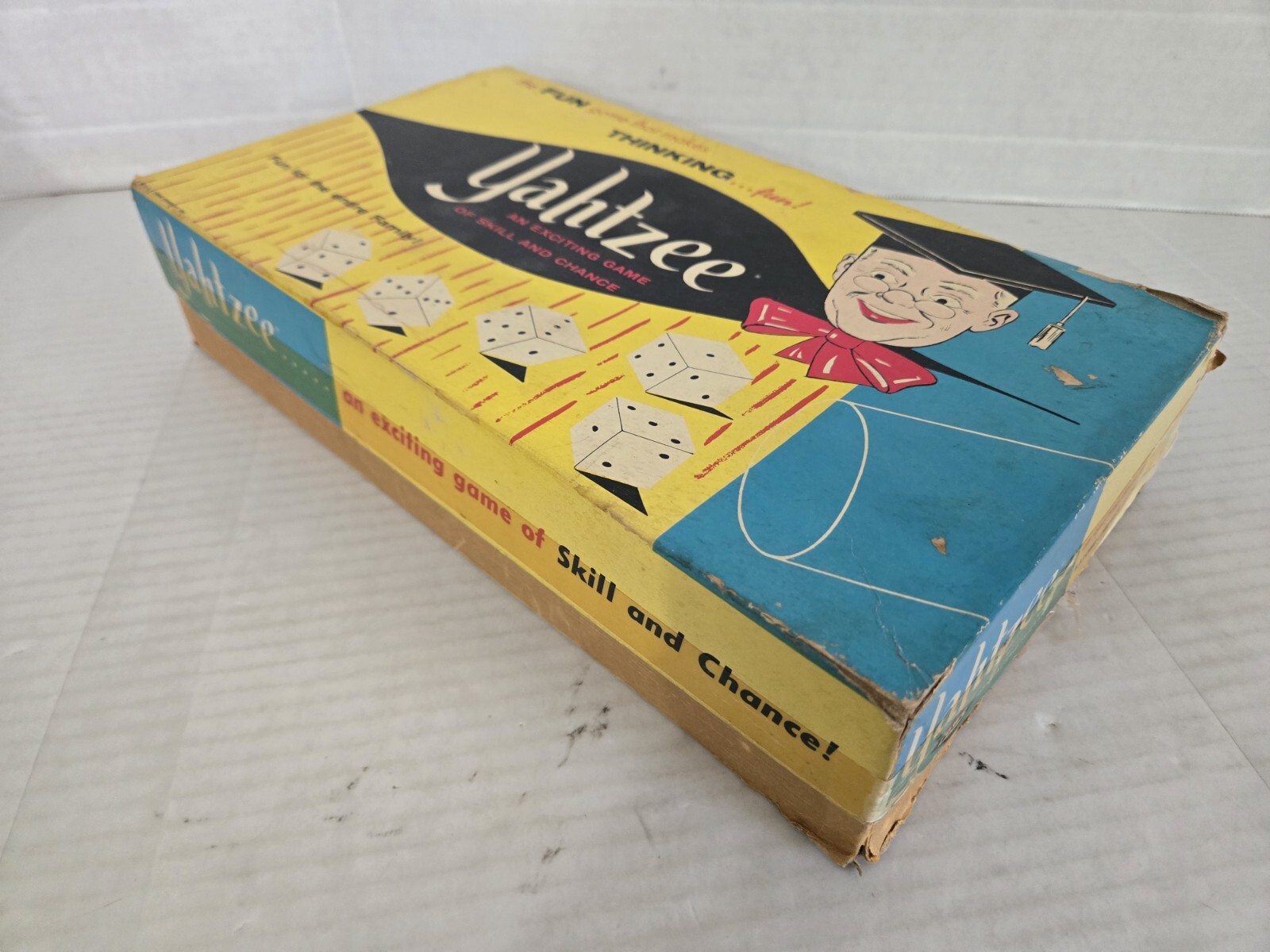 Original 1961 Yahtzee Game with Score Cards Dice Chips & Instructions FREE SHIP
