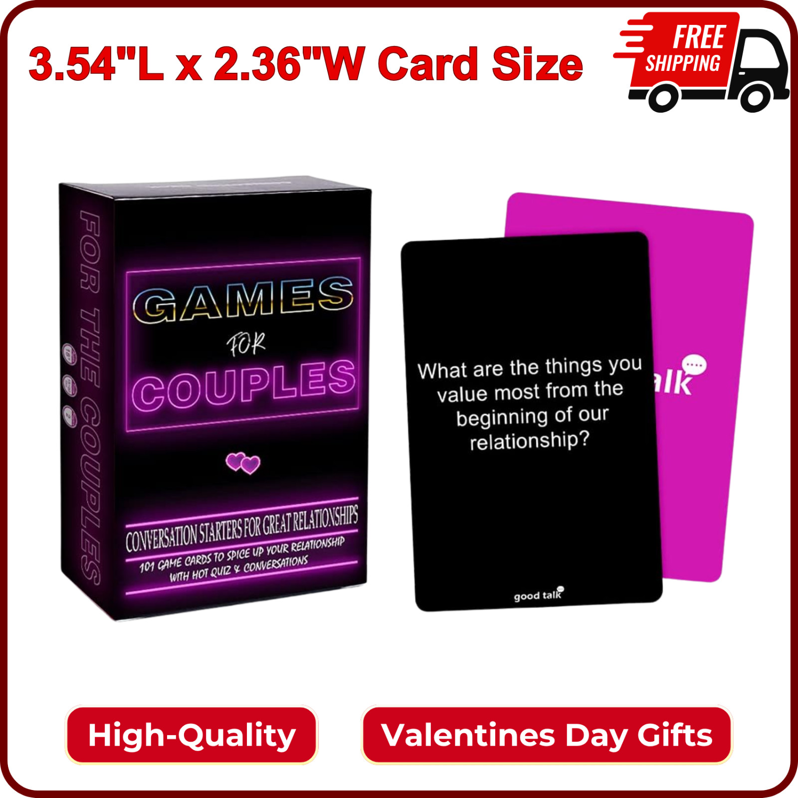 Couples Games – Conversation Starter Questions For Relationships, Cards Game