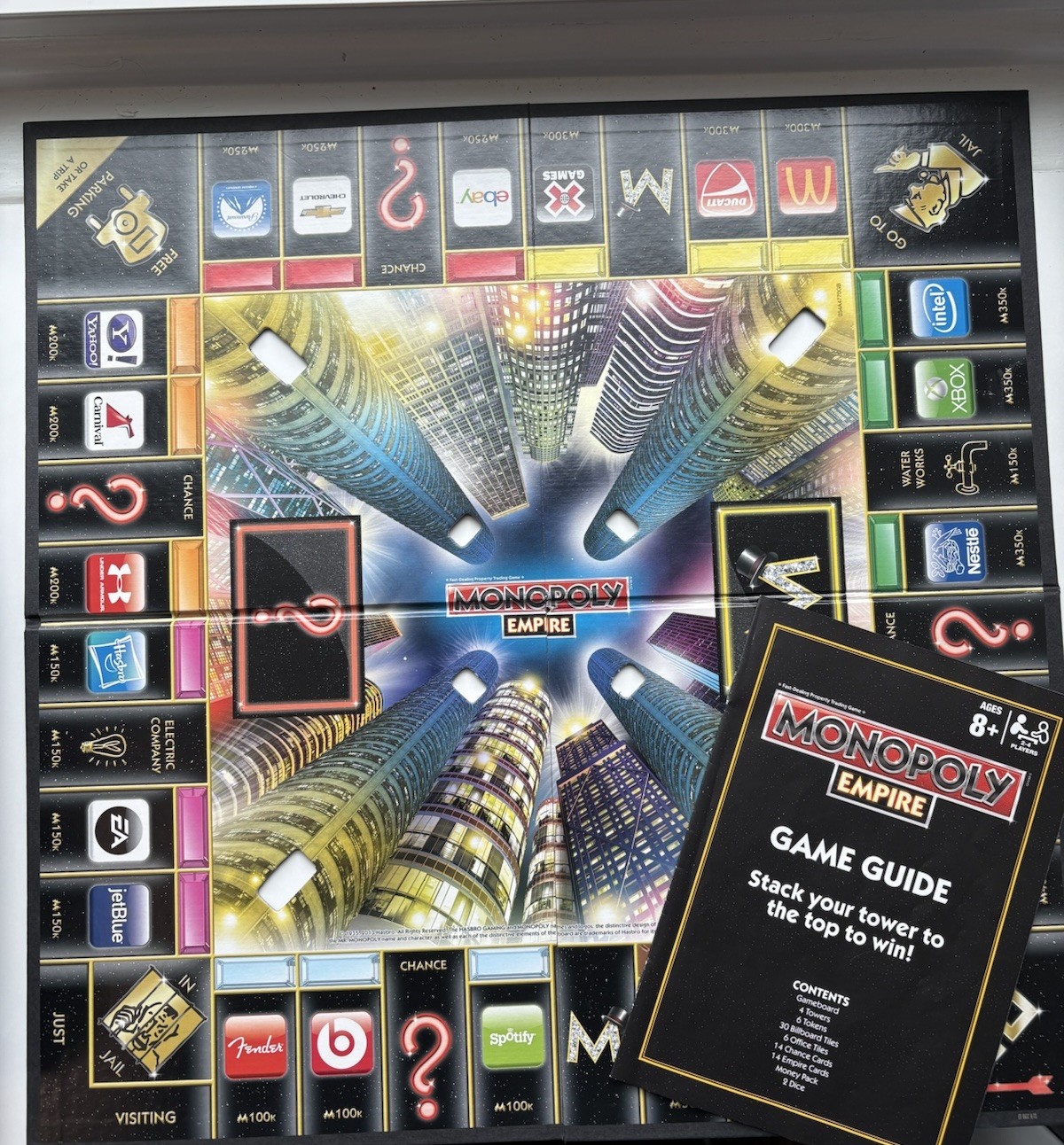 Hasbro Monopoly Empire Board Game Branded Tokens Empire Cards Ages 8+ Complete