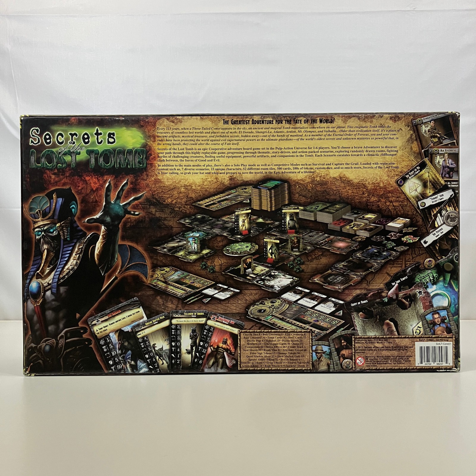 Everything Epic Secrets of The Lost Tomb 2015 Board Game EOP Edition 1st Print