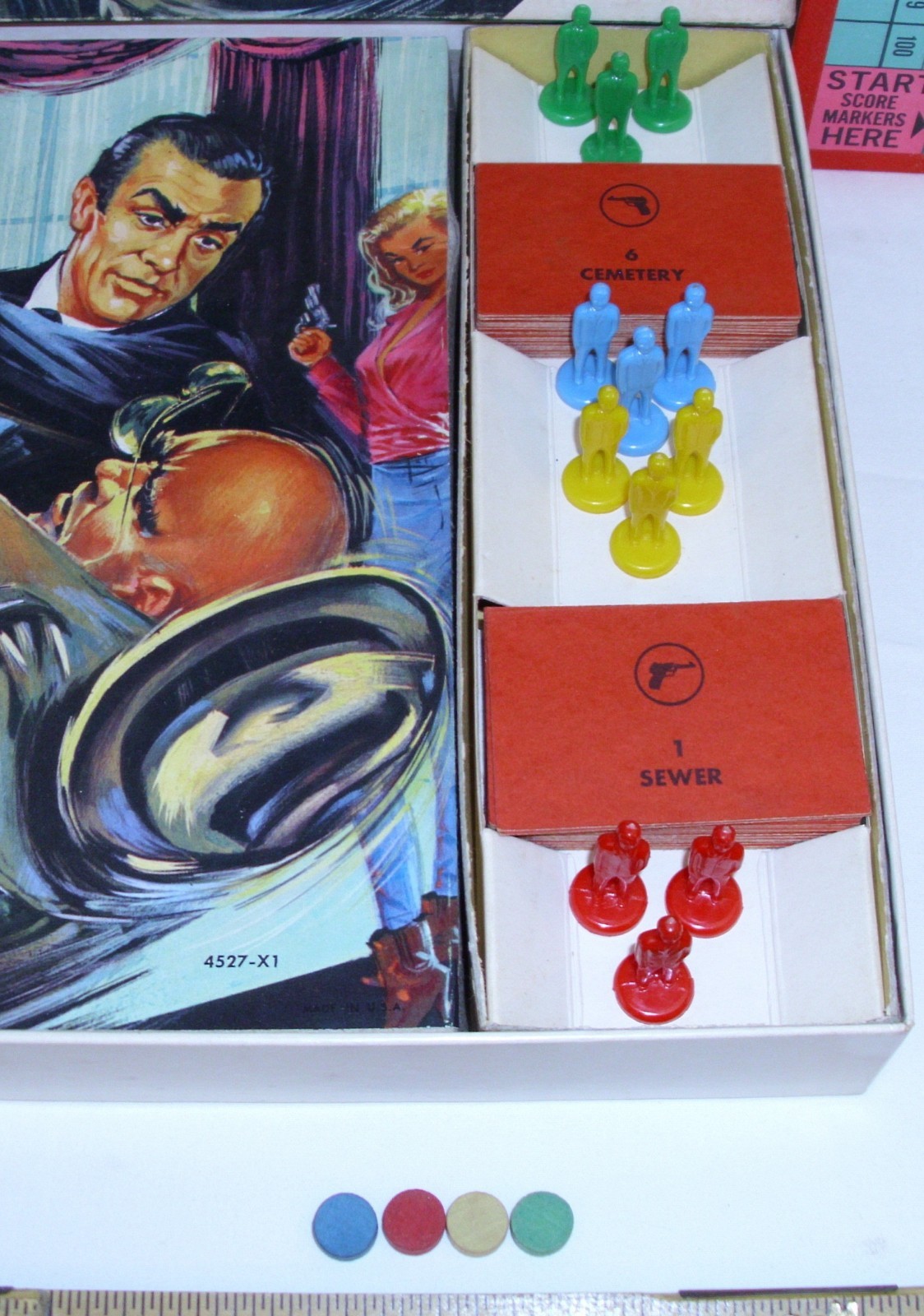 JAMES BOND SECRET AGENT 007 BOARD GAME SEAN CONNERY 1964 MILTON BRADLEY COMPLETE