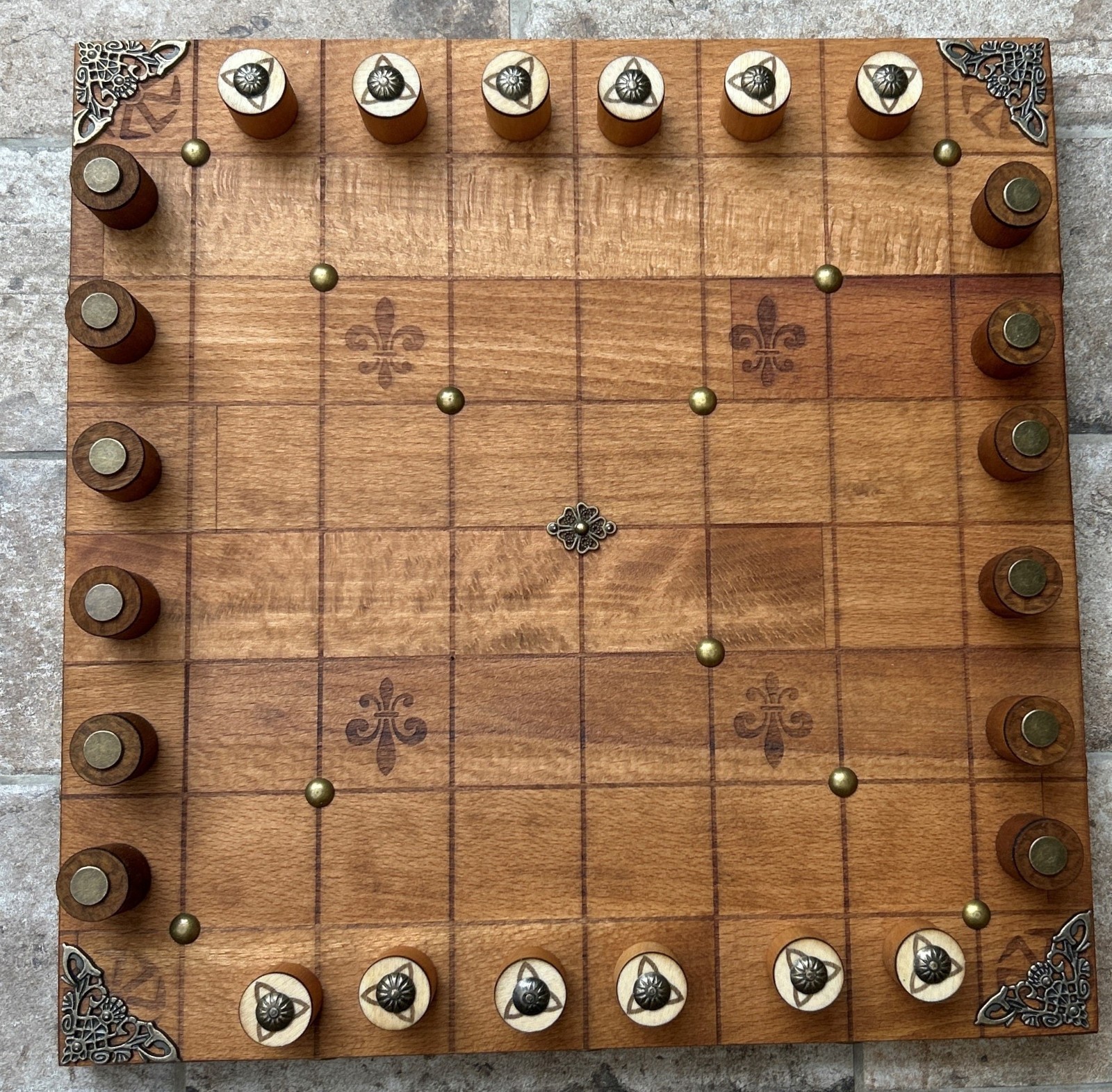 Victorian Industrial LOA Game Board “Lines of Action Steampunk Game Board
