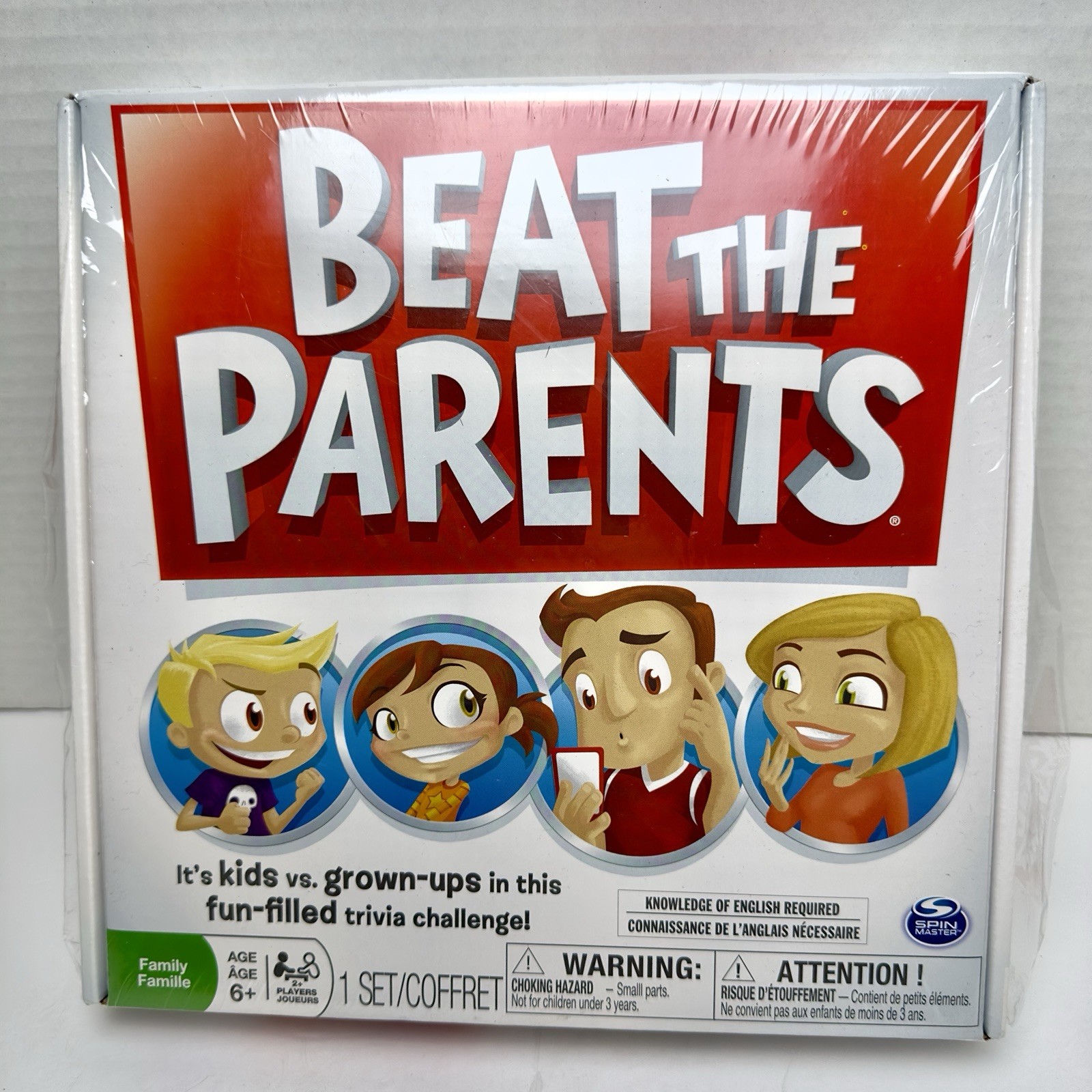 Sealed BEAT THE PARENTS Family Trivia Fun Board Game Ages 6+ Kids vs. Grown-Ups!