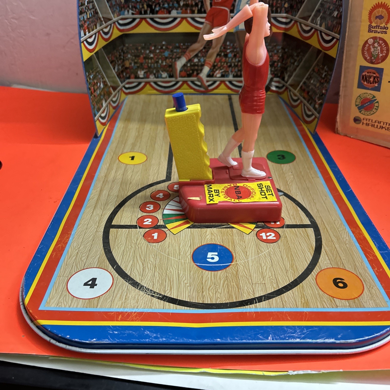 1971 MARX Toys #6230 Official NBA Set Shot Basketball Shooting Game RARE