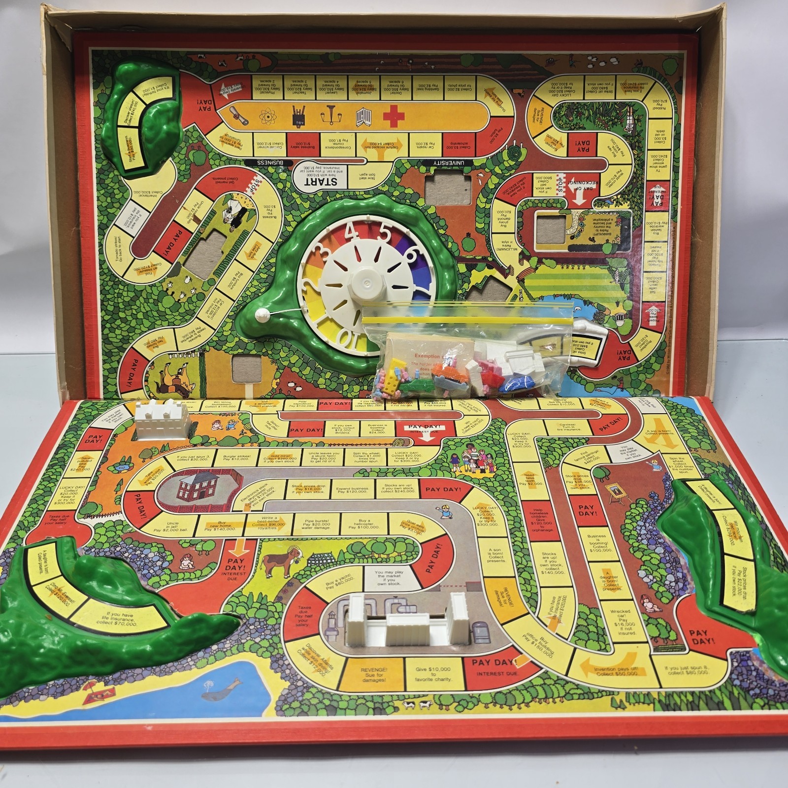 RARE VTG The Game of Life Milton Bradley 1985 COMPLETE Classic Family Version