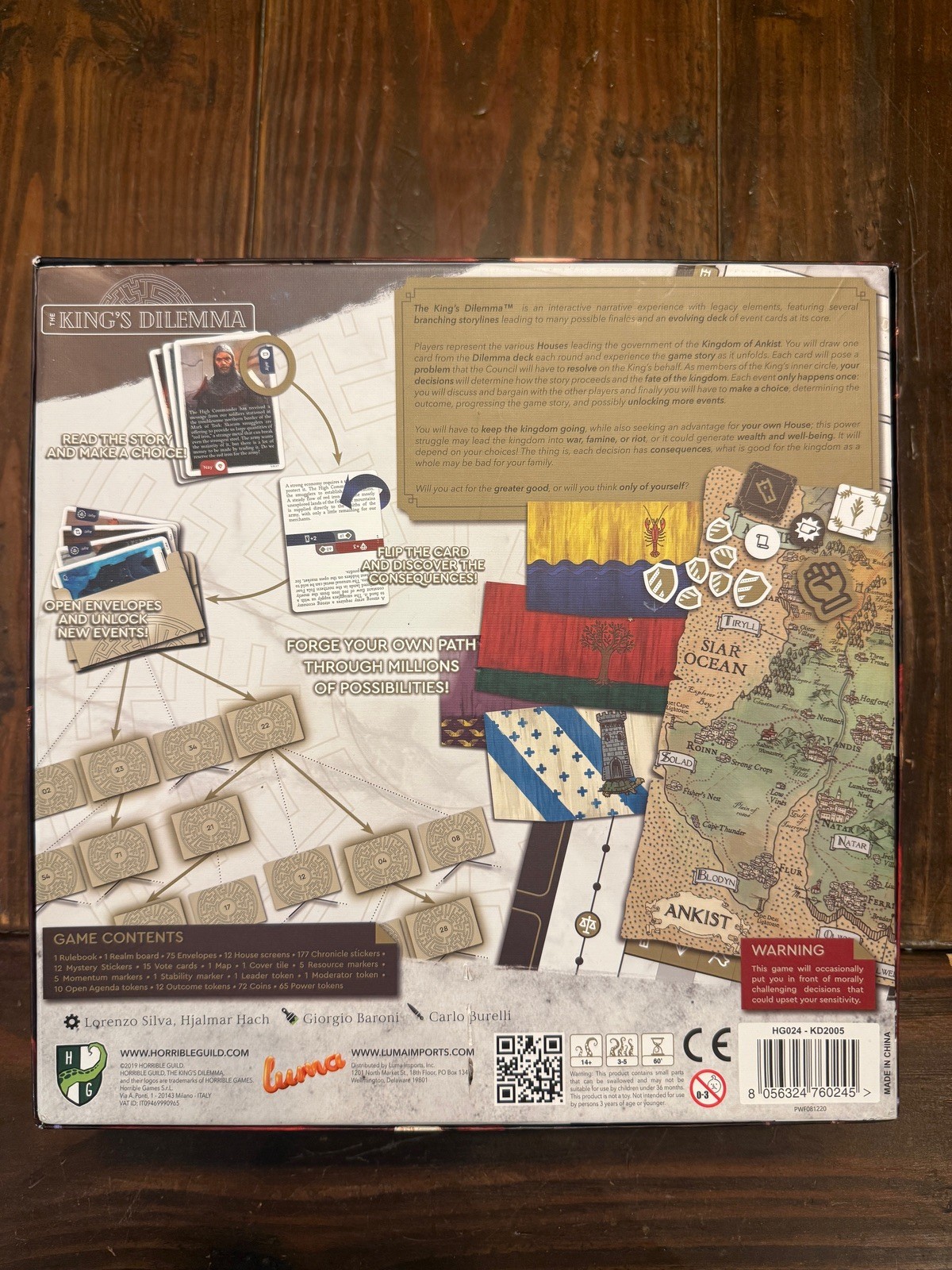 The Kings Dilemma Board Game Horrible Guild 2019