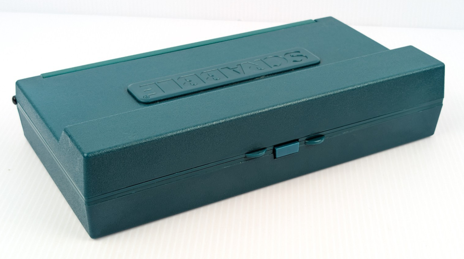 Vintage Scrabble Board Game Travel Hard Case Green 100% COMPLETE
