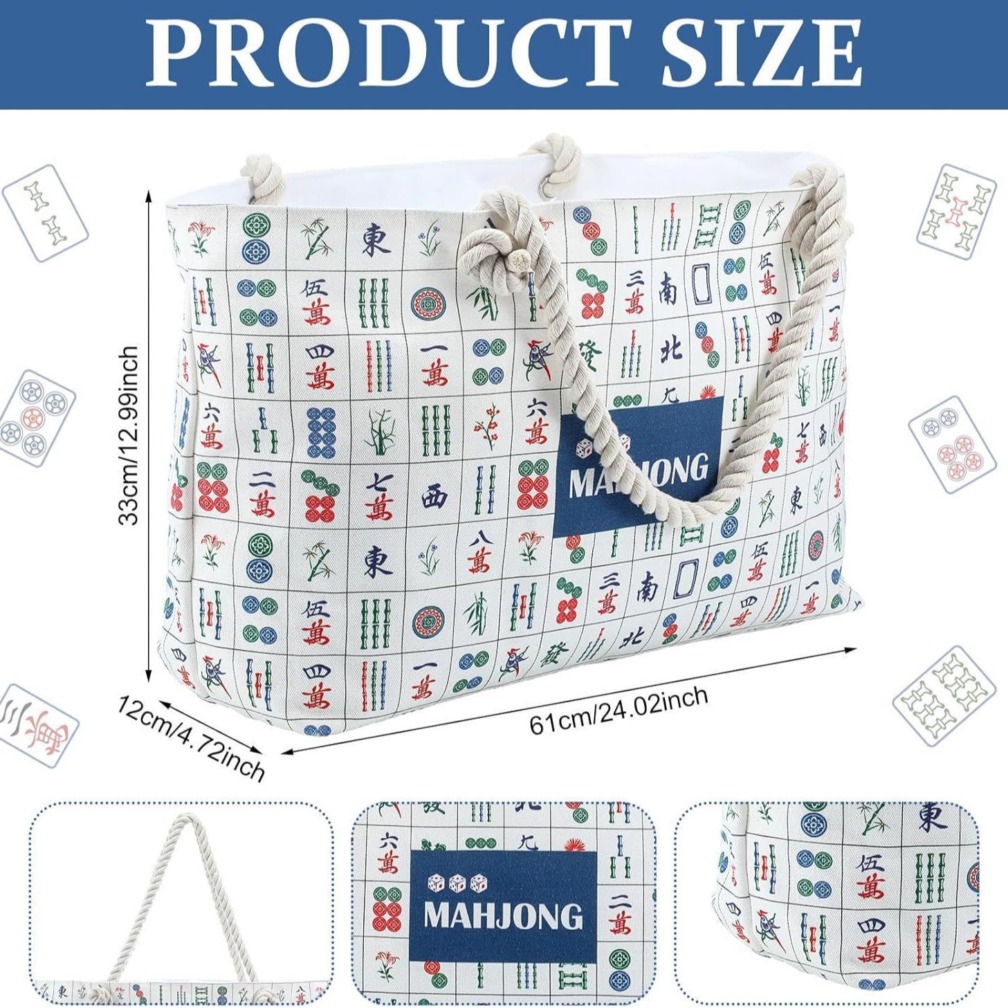 NEW!American Mahjong,160 deep blue Layered+Fashion Mahjong bag set Fast ship