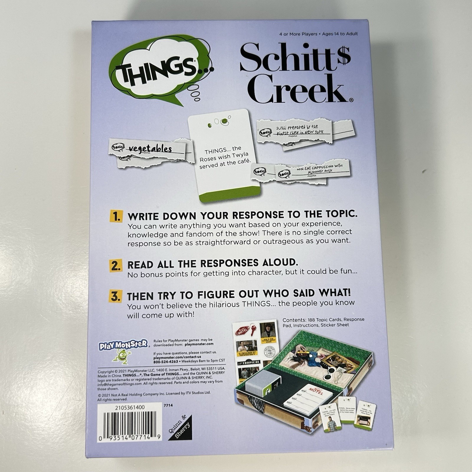 New Schitt’s Creek Things Board Game Edition 4 + players 14+ Years Party Game