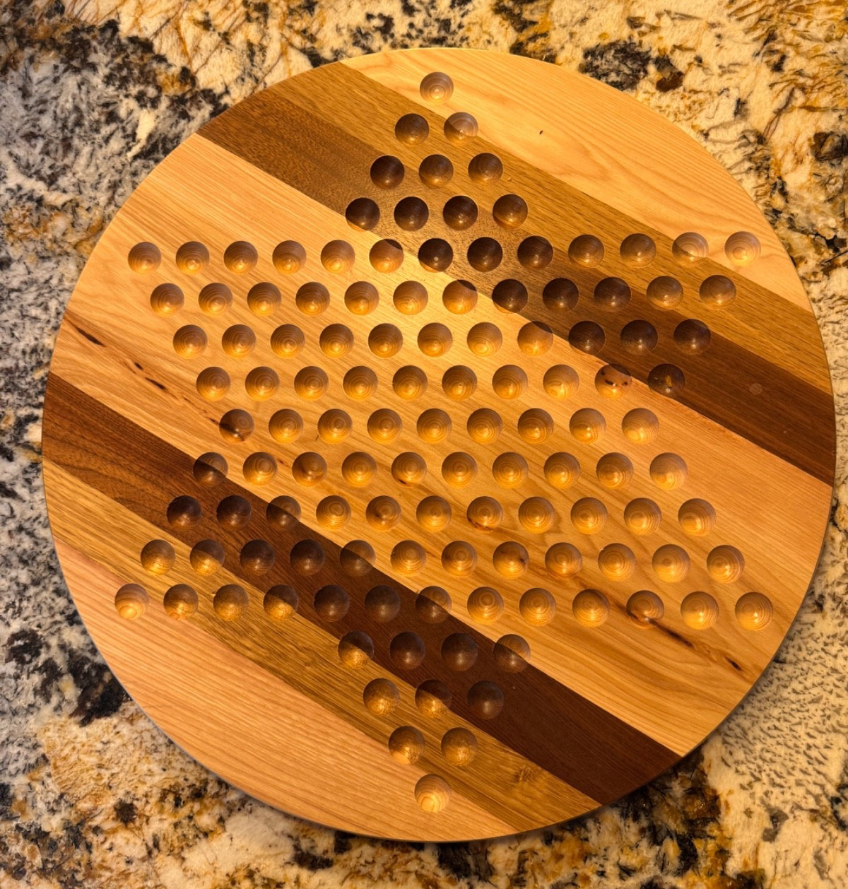 Chinese Checkers and Aggravation Reversible Combo Hardwood Game Board-no marbles