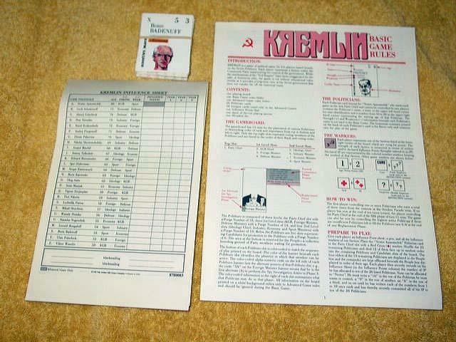 Avalon Hill – KREMLIN game of Soviet Raw Control & Power Politics (UNPUNCHED)