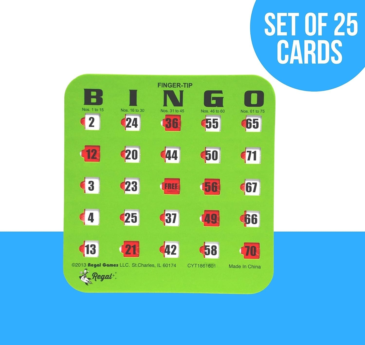 Travel-Ready Bingo Game Cards – Large Print, 25 Pack