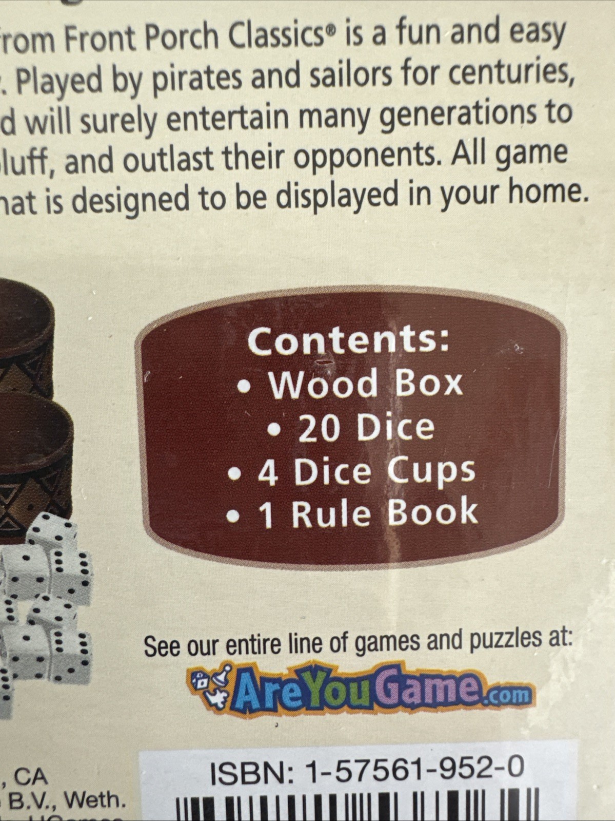 Liar’s Dice Game Set – The Classic Bluffing Game for 2 to 4 Players Wooden New