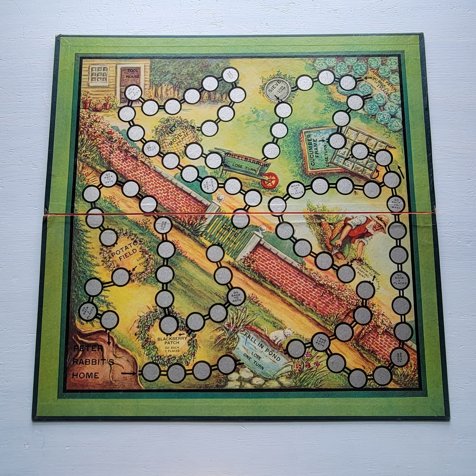 Antique Vintage Peter Rabbit Racing Board Game Sam Gabriel VG