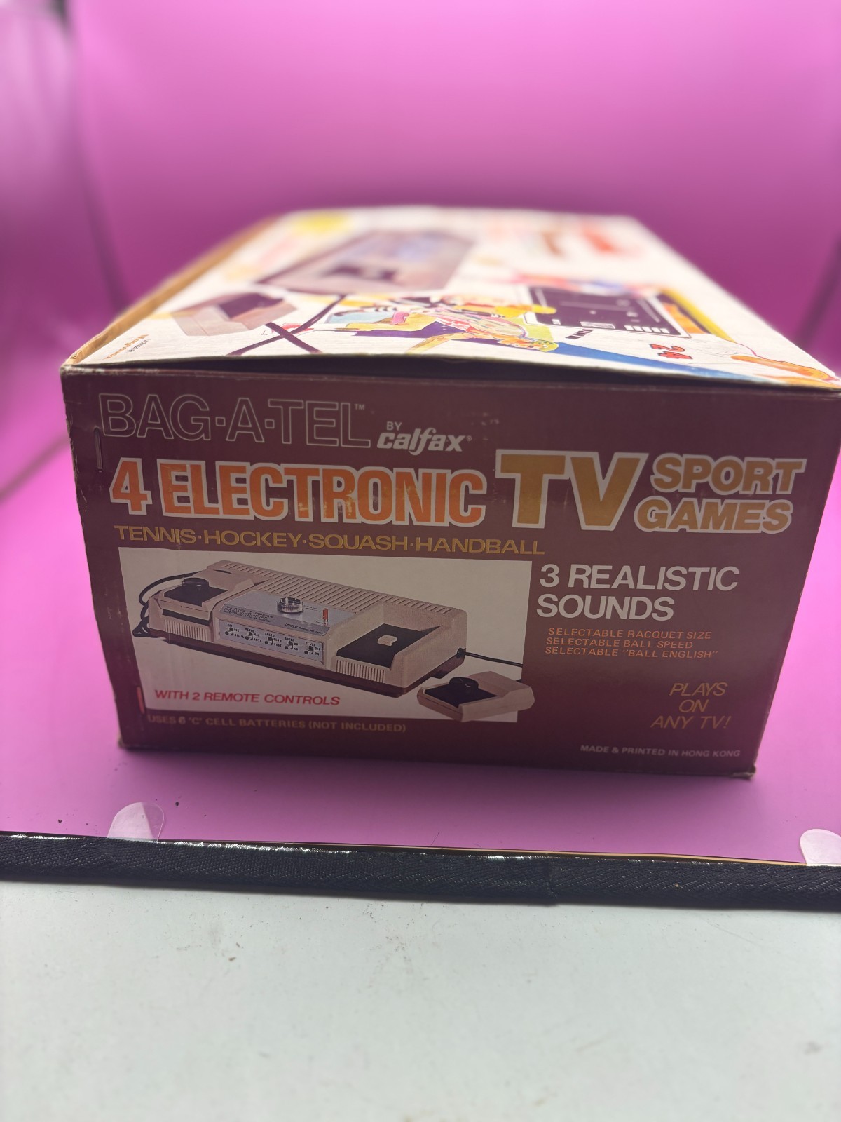 Vintage Bag-A-Tel EP800 4 Electronic TV Sport Games Pong Console + Box Manuals