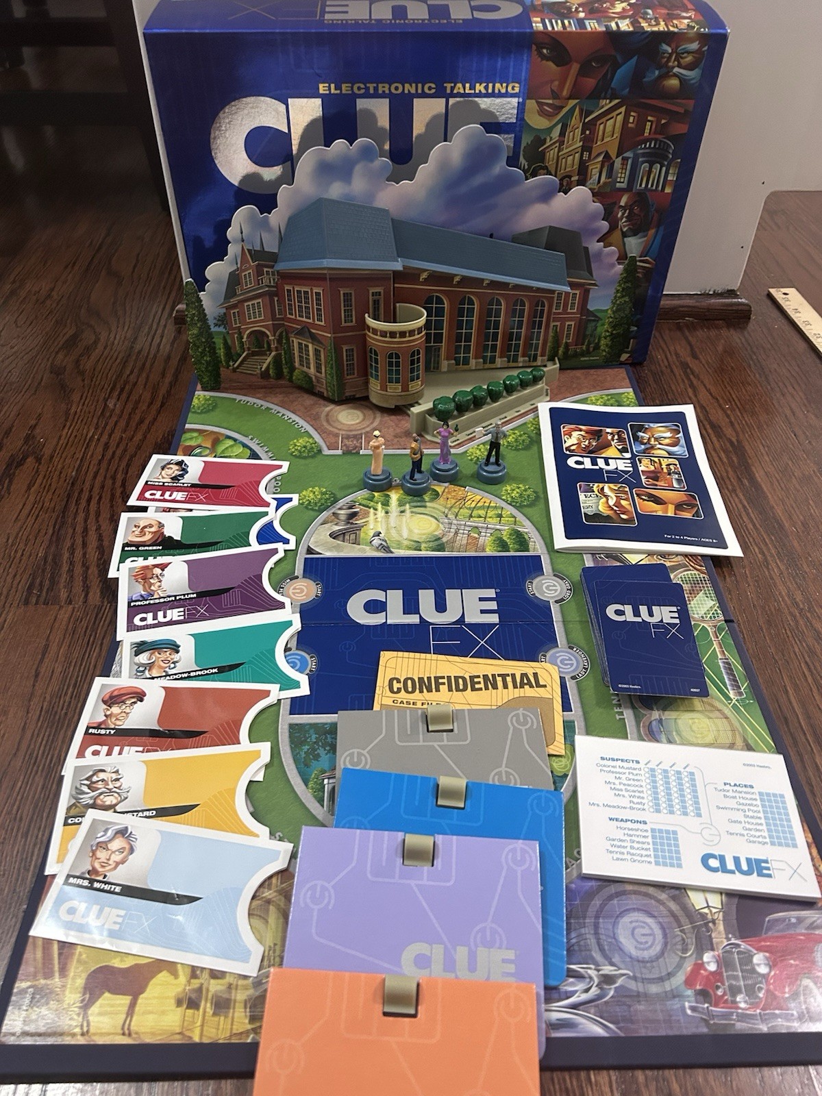 CLUE FX ELECTRONIC TALKING DETECTIVE Board GAME Works Tested YES! 100% COMPLETE