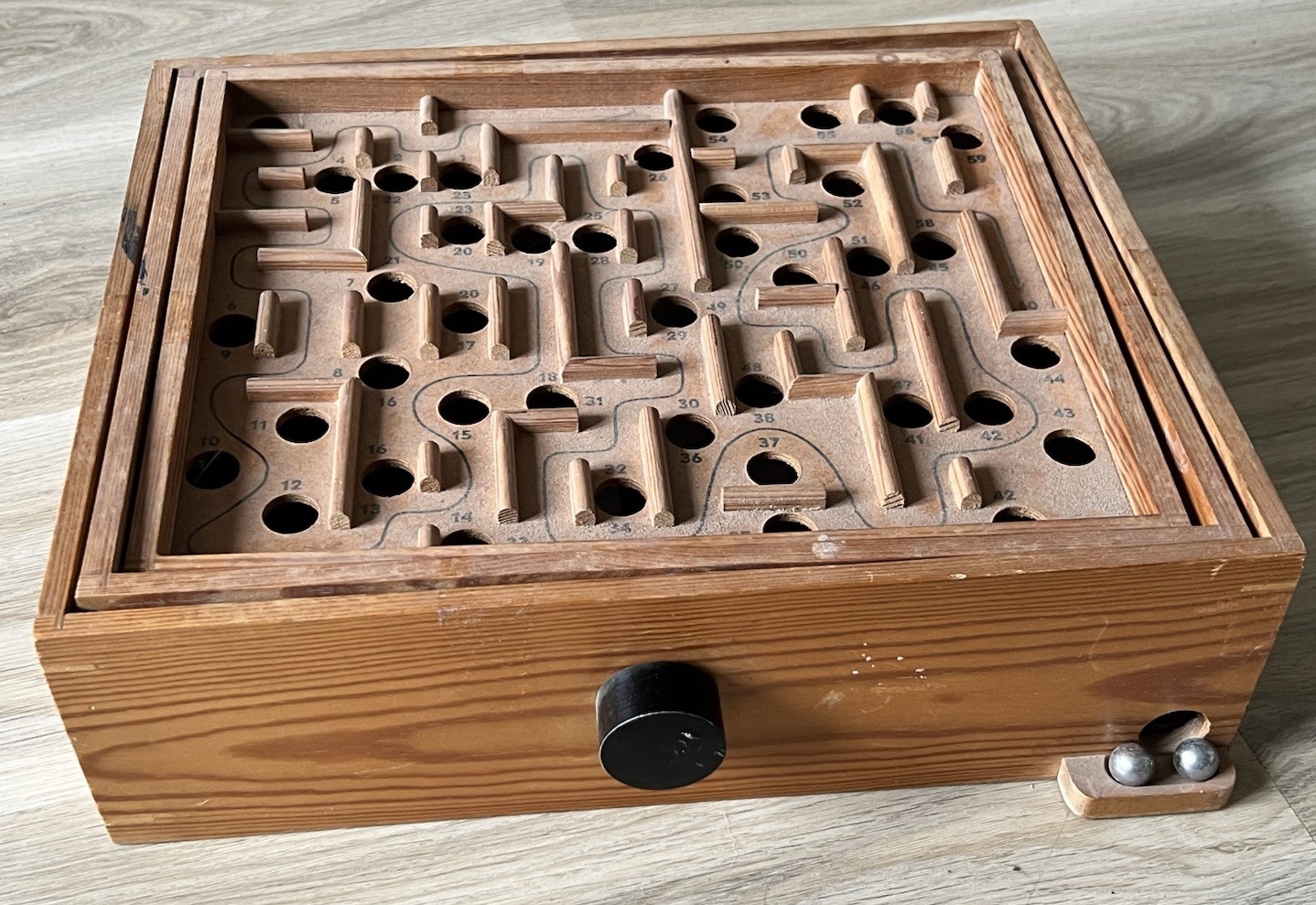 Vintage Brio of Sweden Labyrinth Game Wood Maze 70s Labyrinthspel Original