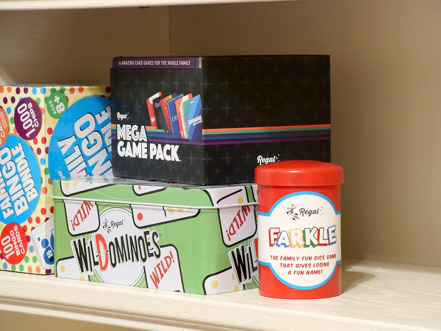 Regal Games – Farkle Classic Dice Game W/ 6 Colored Dice, 1 Convenient Dice Cup