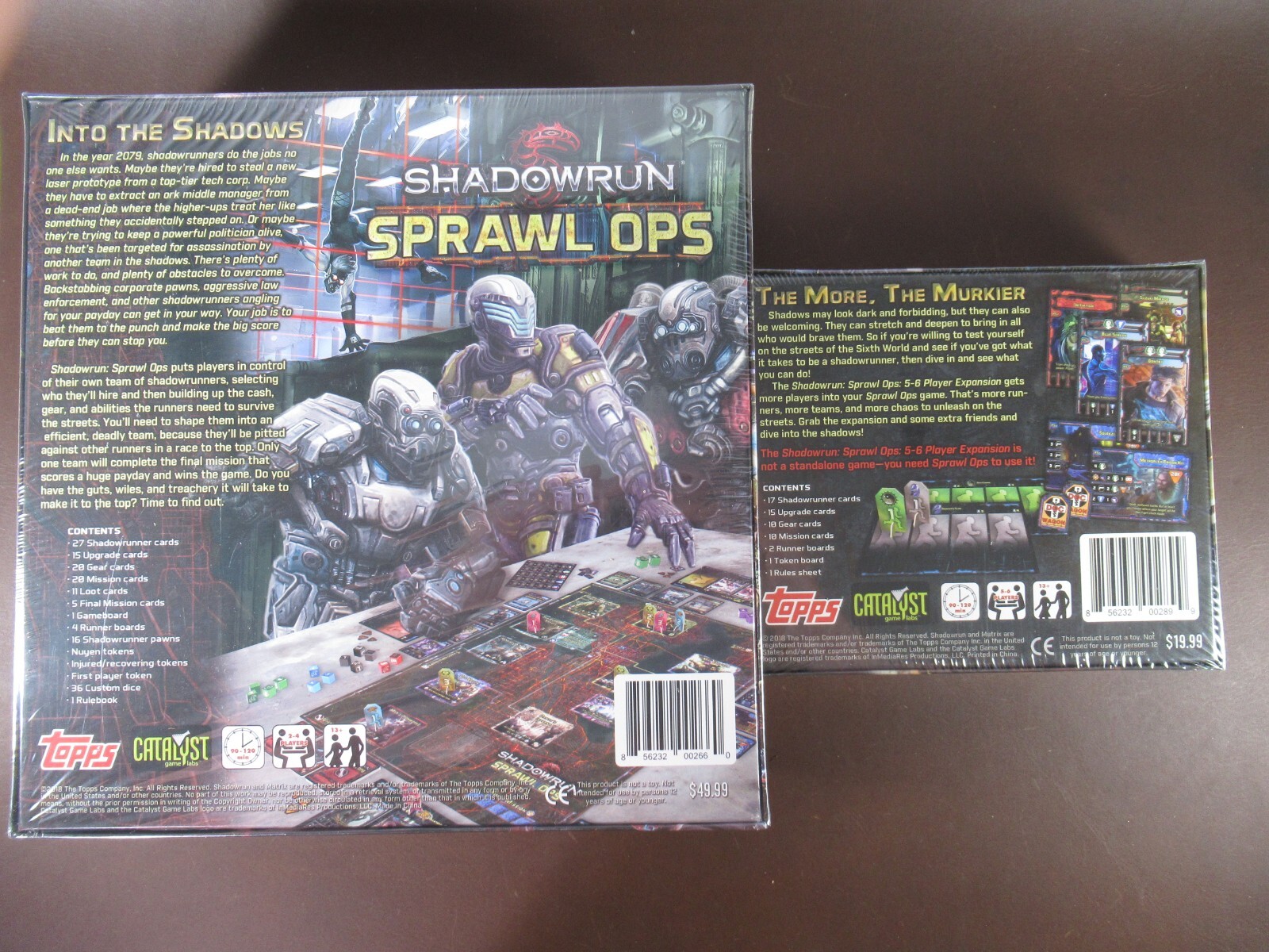 Catalyst Games Shadowrun Sprawl Ops Board Game and 5-6 Player Expansion (R GD)