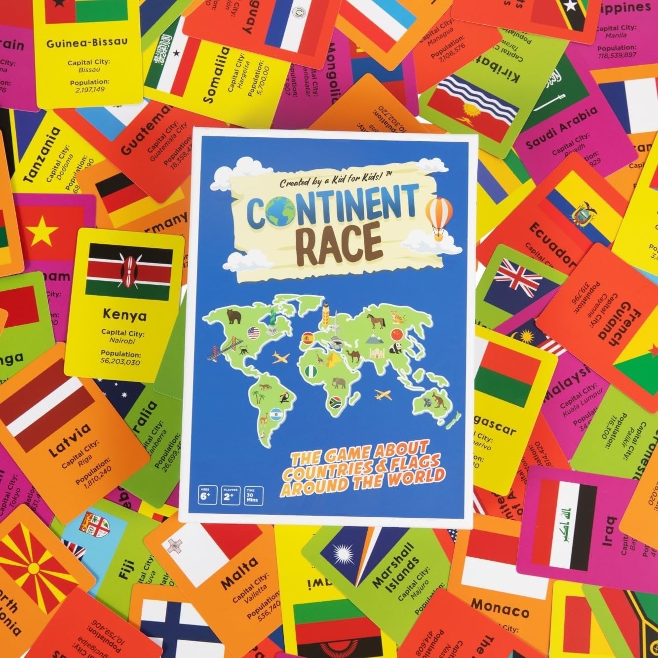 Interactive Continent Race Game – Engaging Geography Learning for Kids & Family,