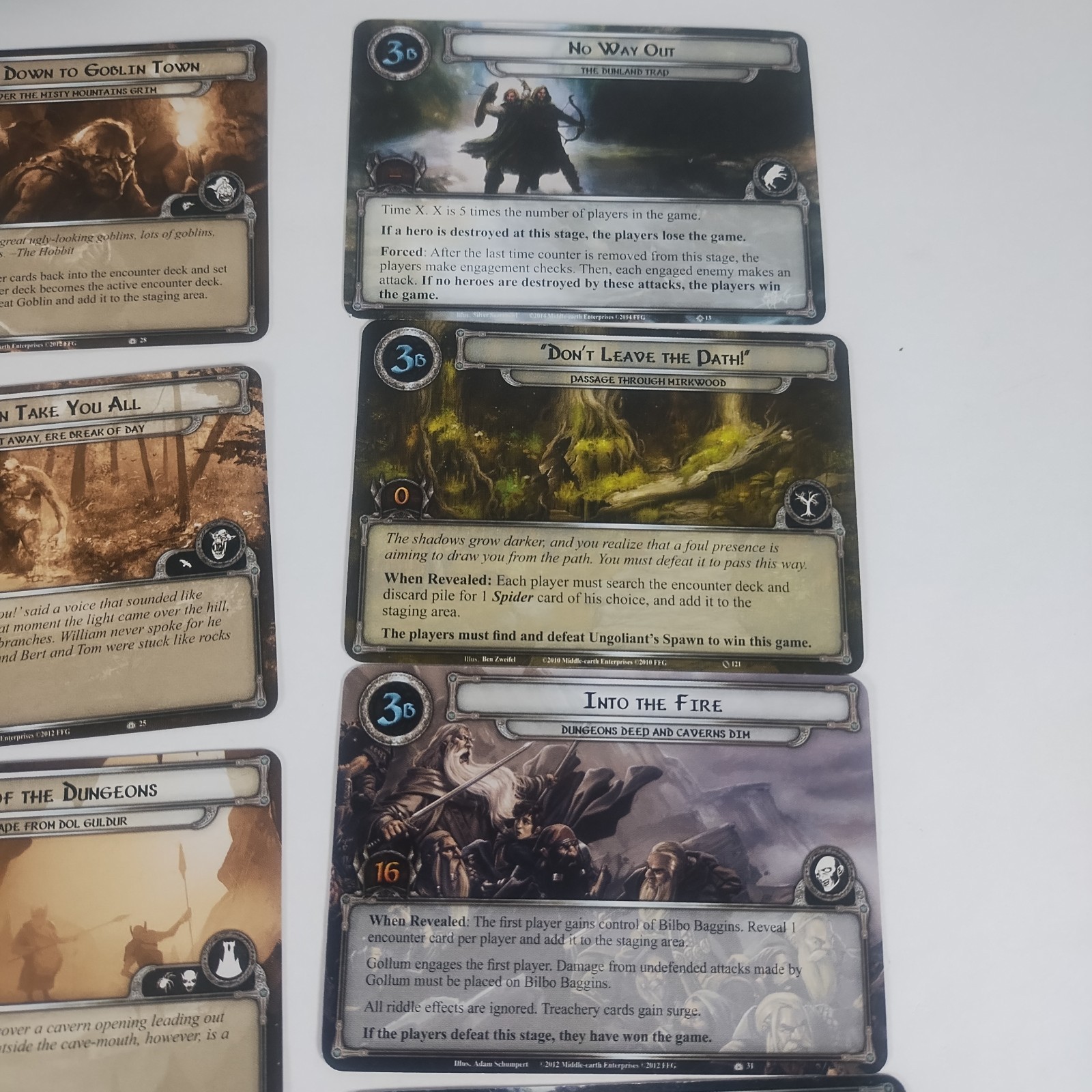 Lord of Rings The Card Game LCG The Hobbit Over Hill and Under Hill – Parts Box