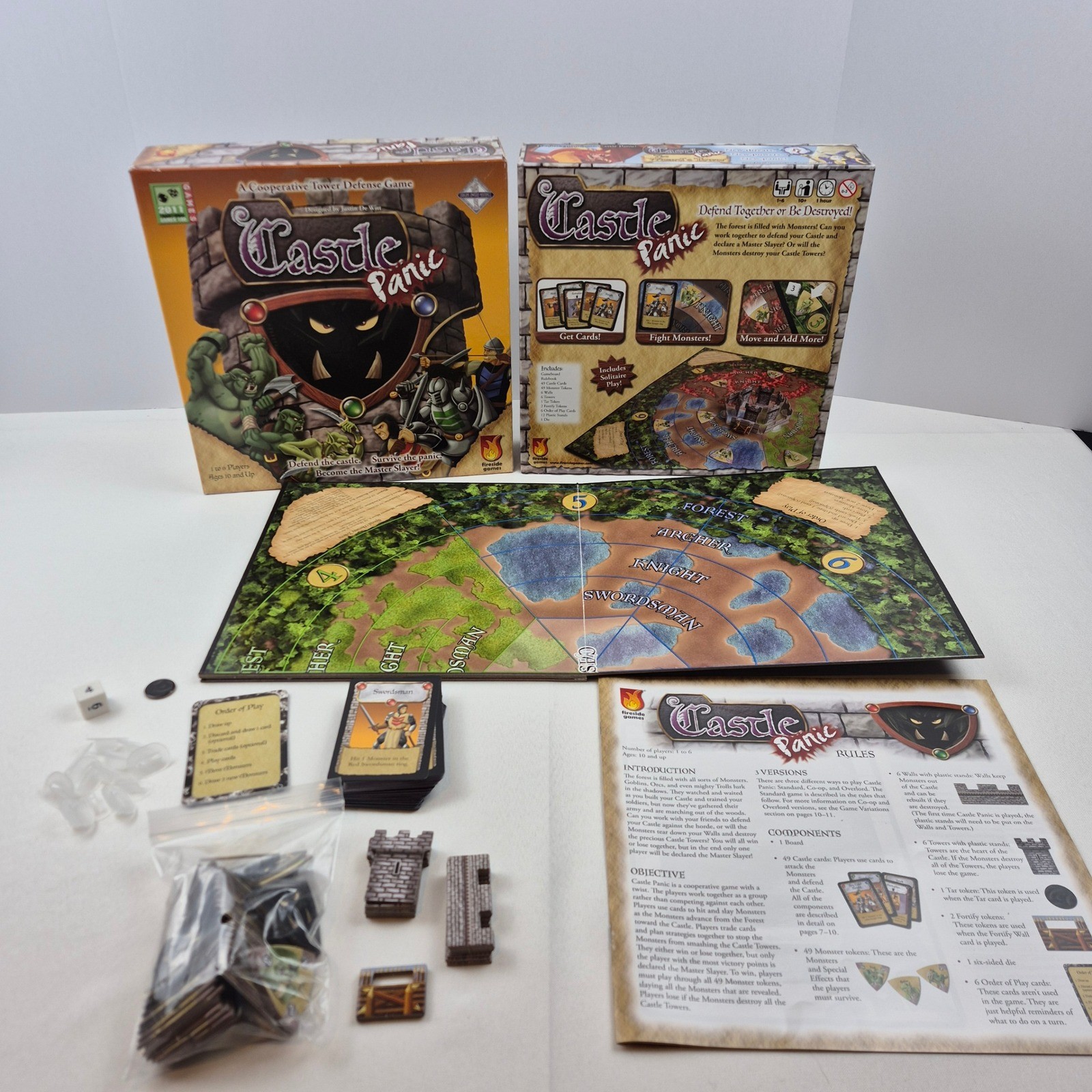 Castle Panic Cooperative Tower Defense Board Game Fireside Games 1st Ed Complete