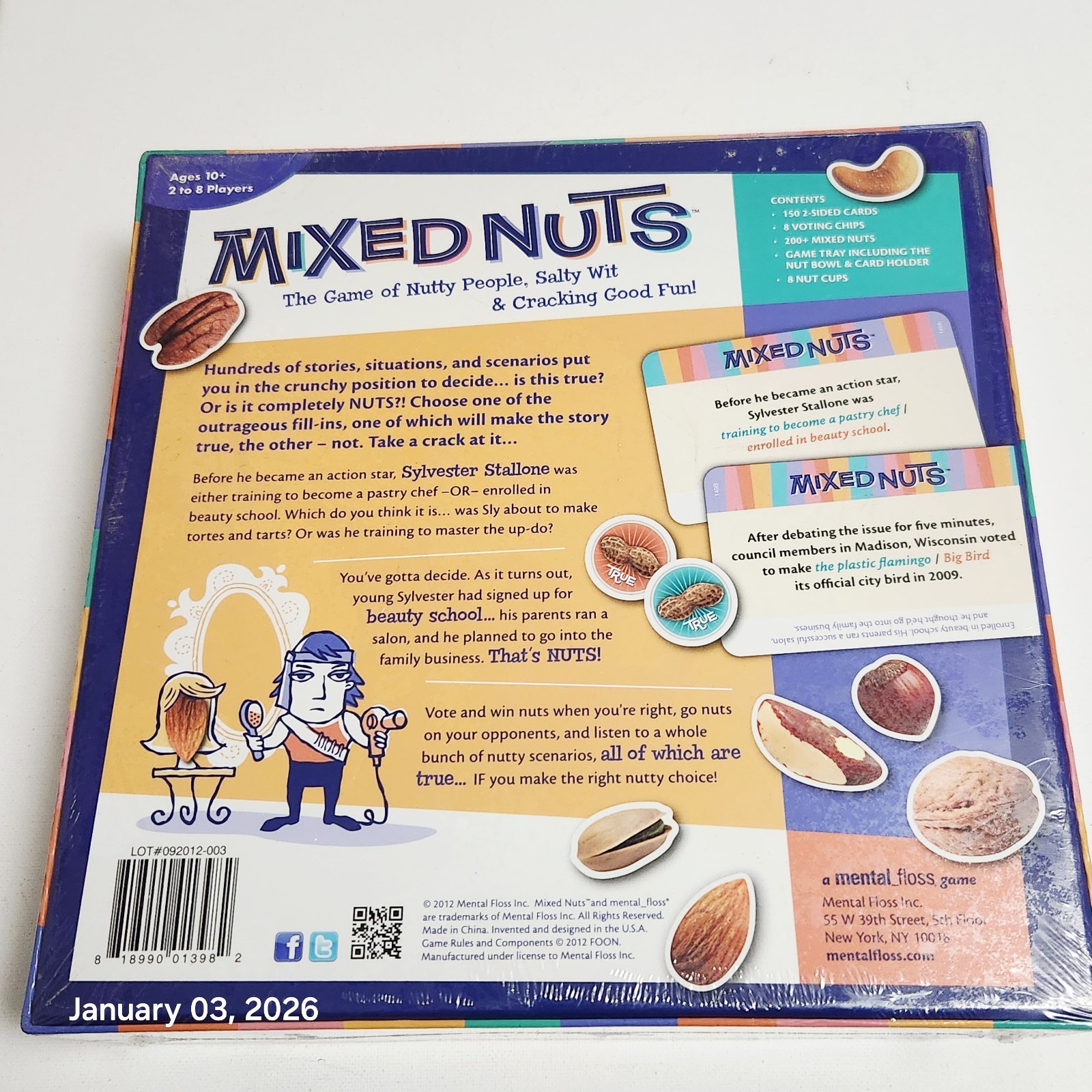 Mixed Nuts Trivia Game by Mental Floss; Ages 10+ 2-8 Players New Never Opened.