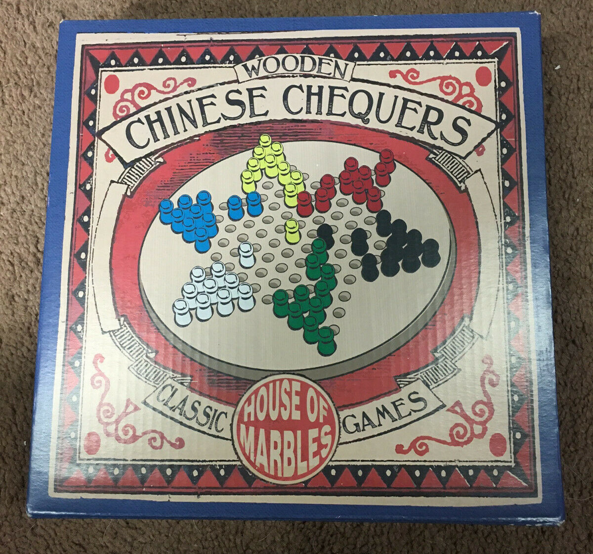 HOUSE OF MARBLES WOODEN CHINESE CHEQUERS (CHECKERS) – NEW IN BOX