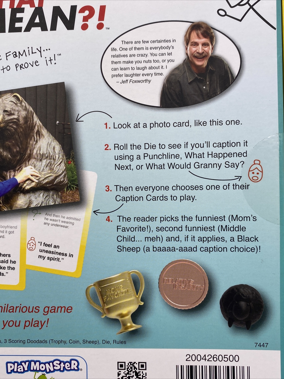 Relative Insanity See What I Mean?! Made and Played by Jeff Foxworthy Board Game