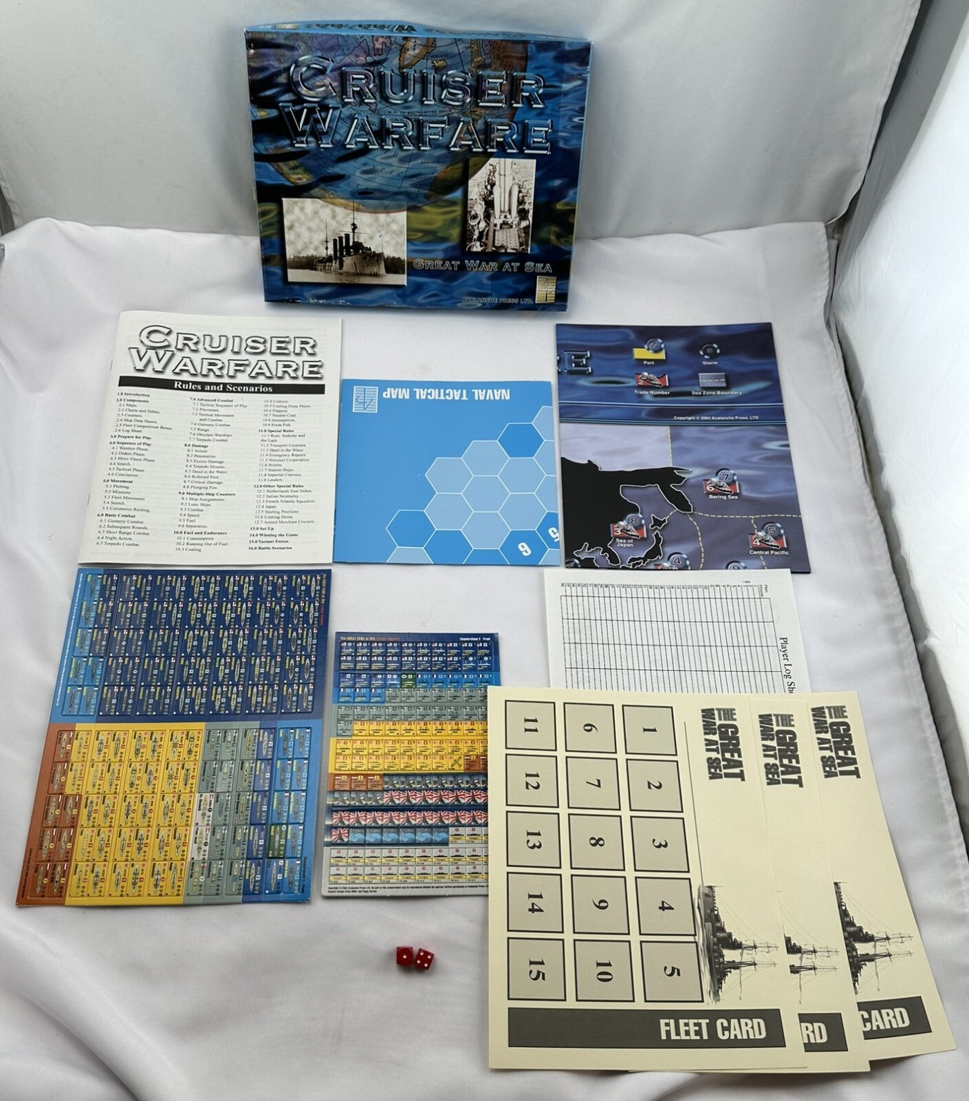 2004 Great War at Sea: Cruiser Warfare Game Avalanche Press Ltd. Unpunched NOS