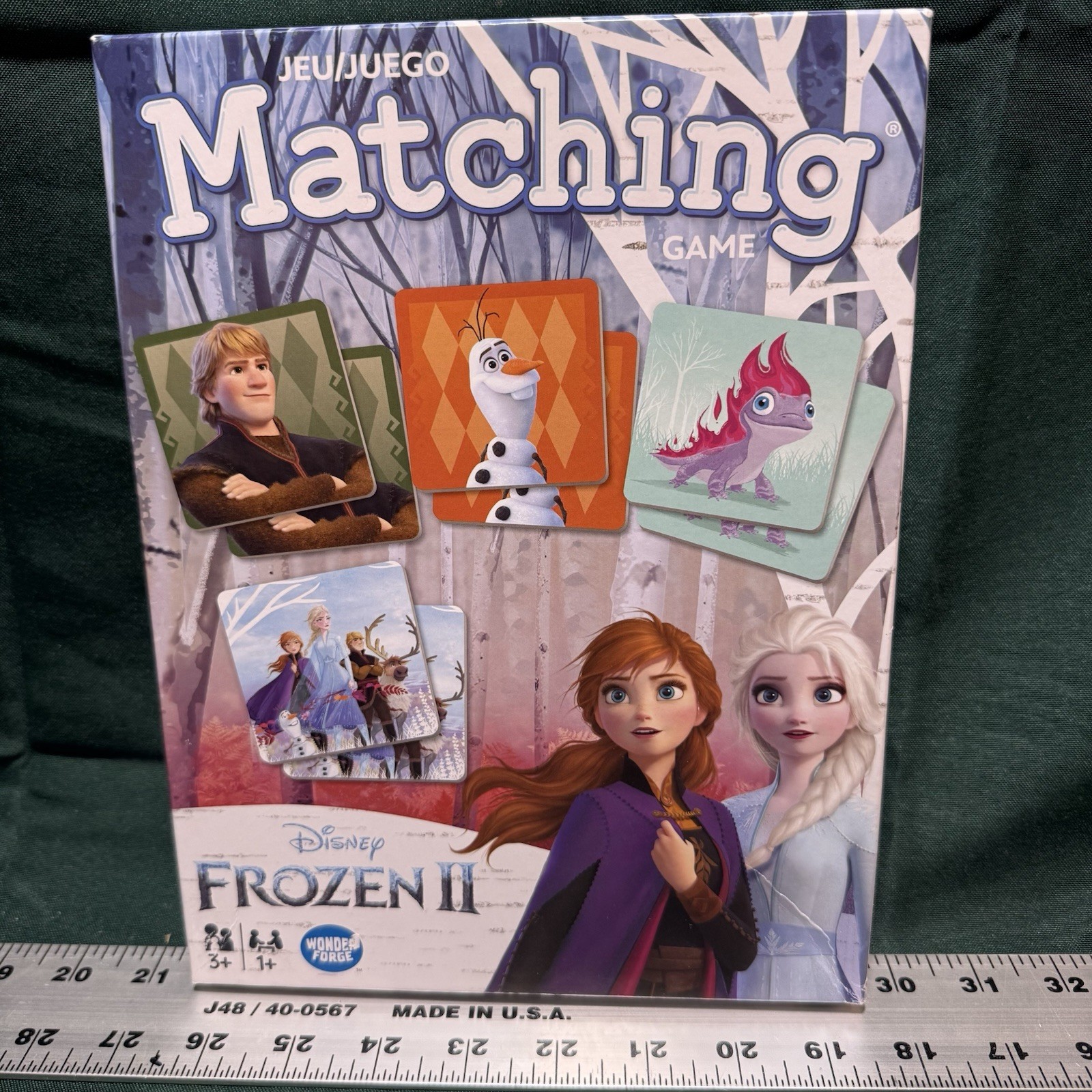 Disney Frozen II Memory Match Game Wonder Forge Complete Anna Olaf Elsa