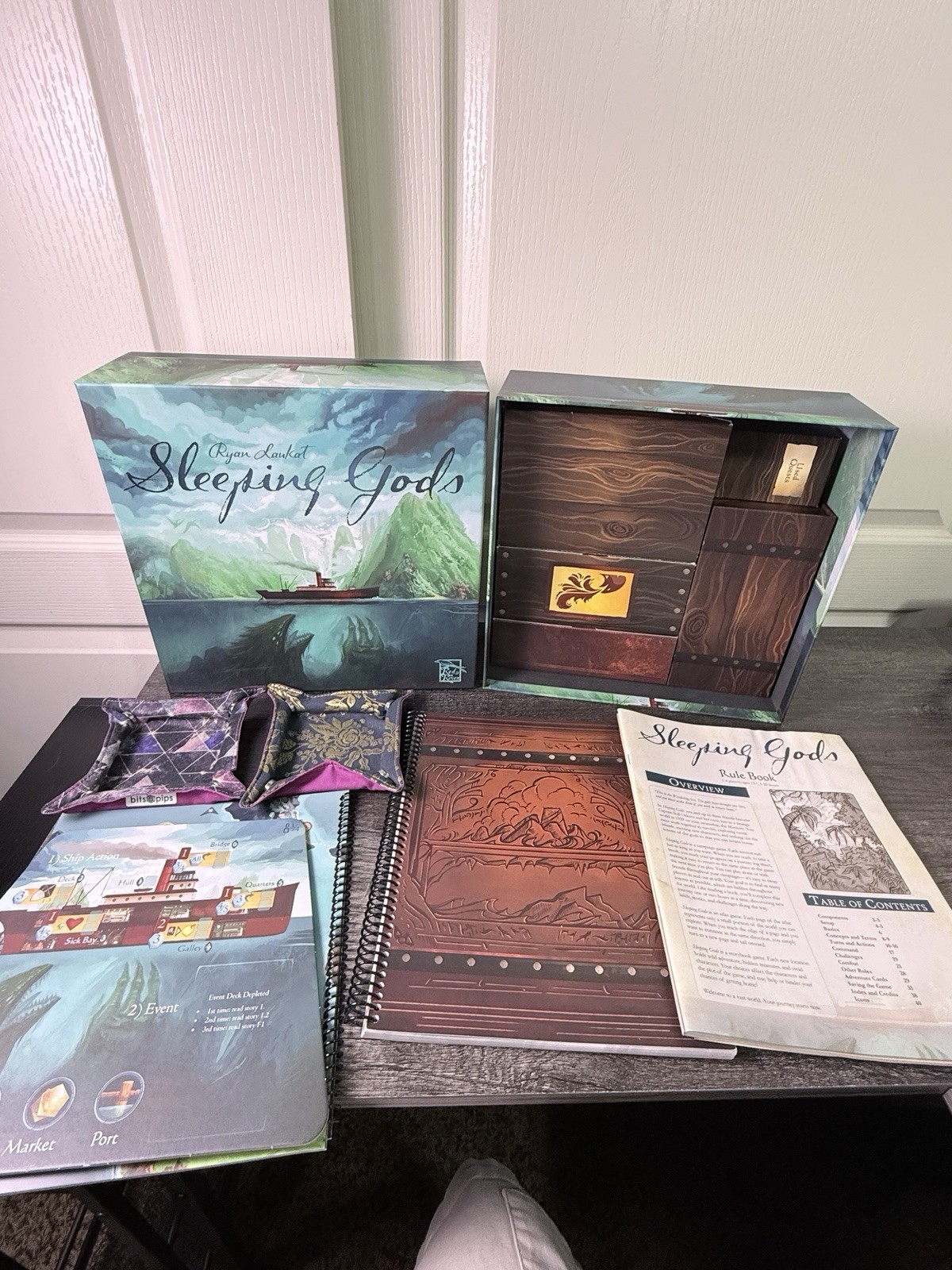 Sleeping Gods Board Game Complete in Box CIB Red Raven Games Ryan Laukat