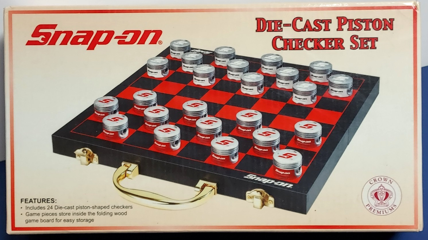 Snap On Tools Die Cast Piston Checker Set with wooden case. P/N-SSX05H101
