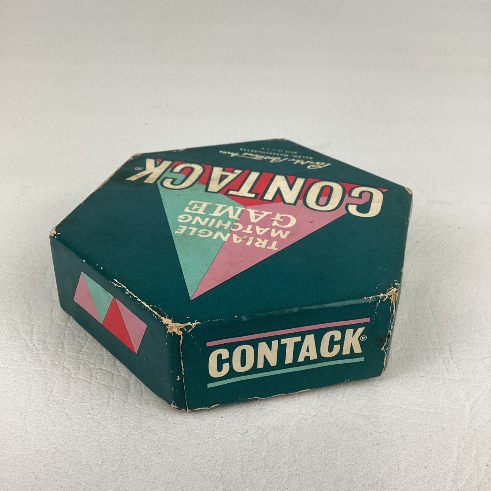 Contack Triangle Matching Game Vintage 1962 Parker Brothers Colored Number Tiles