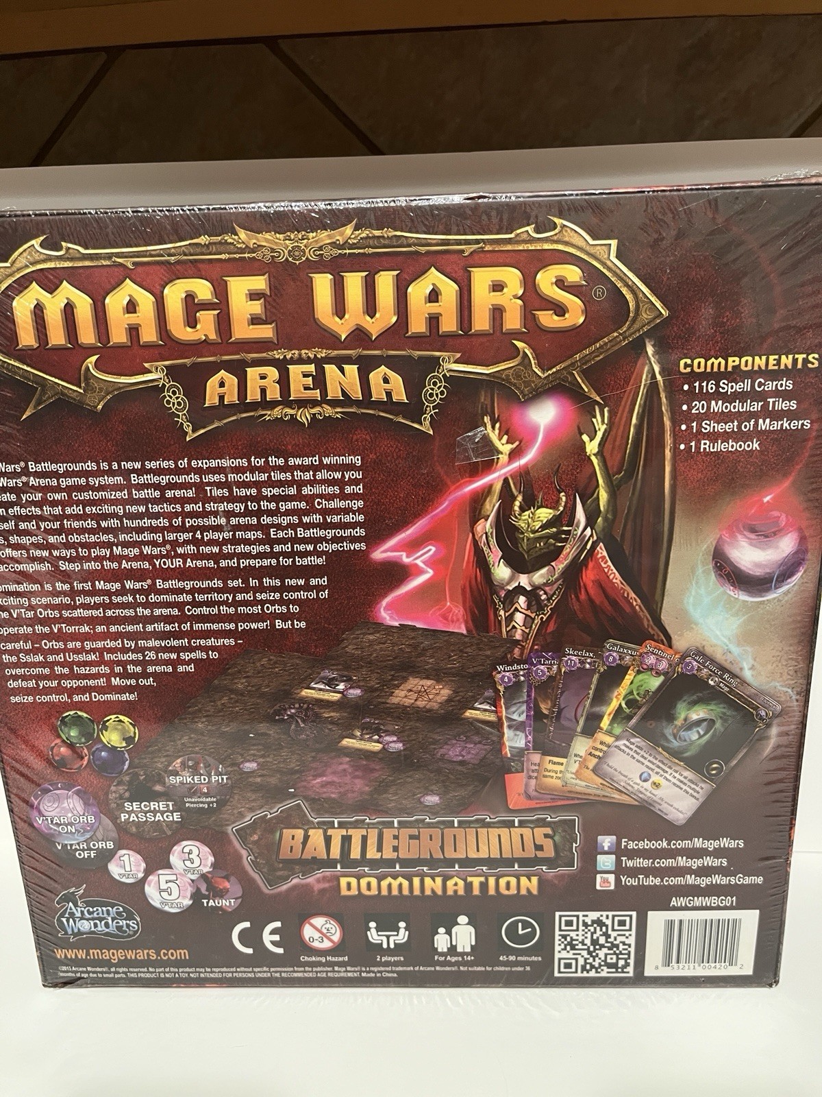 (New/Sealed) Mage Wars Arena Battlegrounds Domination Board Game – 2 Players