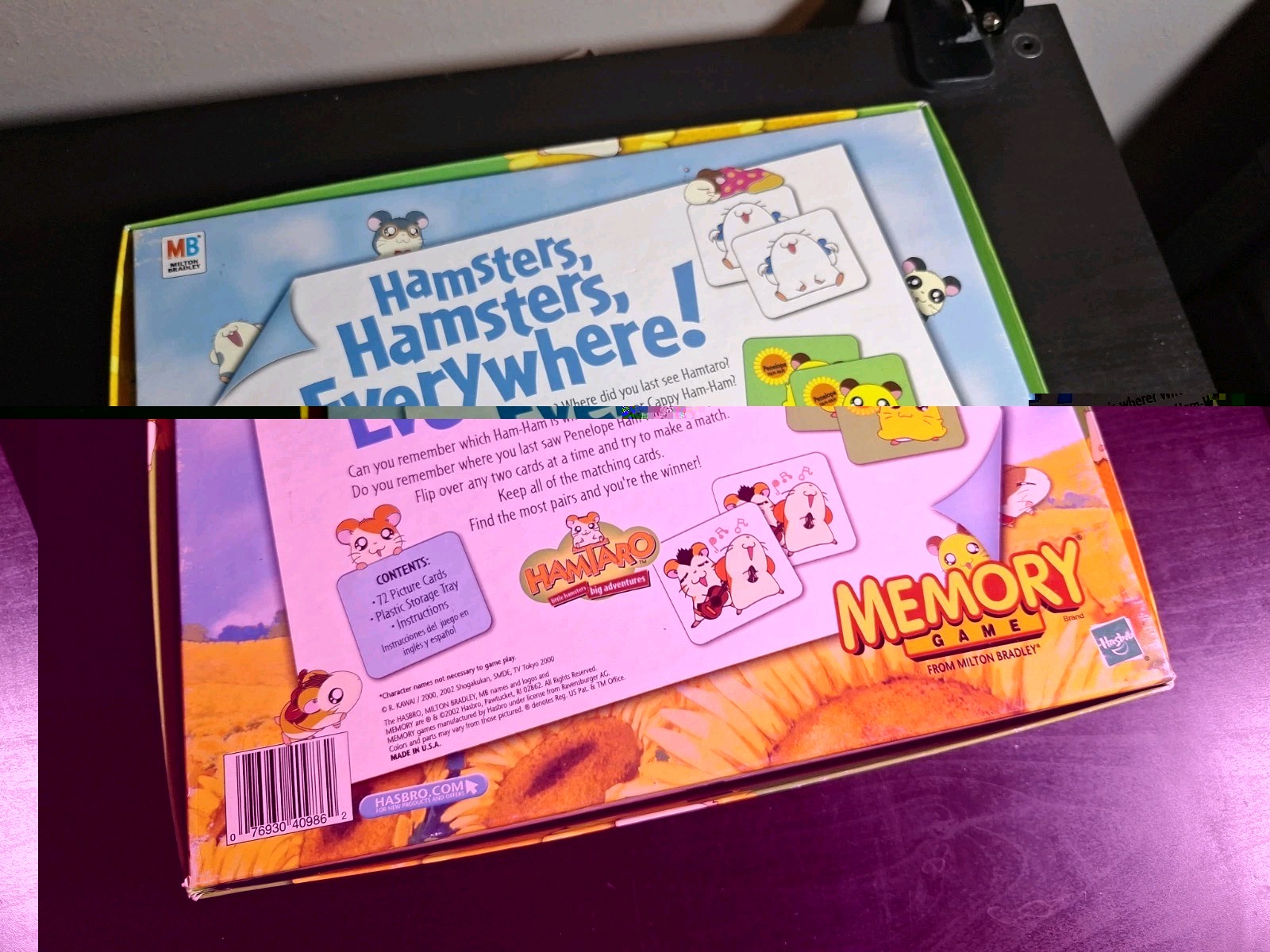 Hamtaro Memory Game COMPLETE Milton Bradley MB Hasbro 72 Cards 2002 Anime