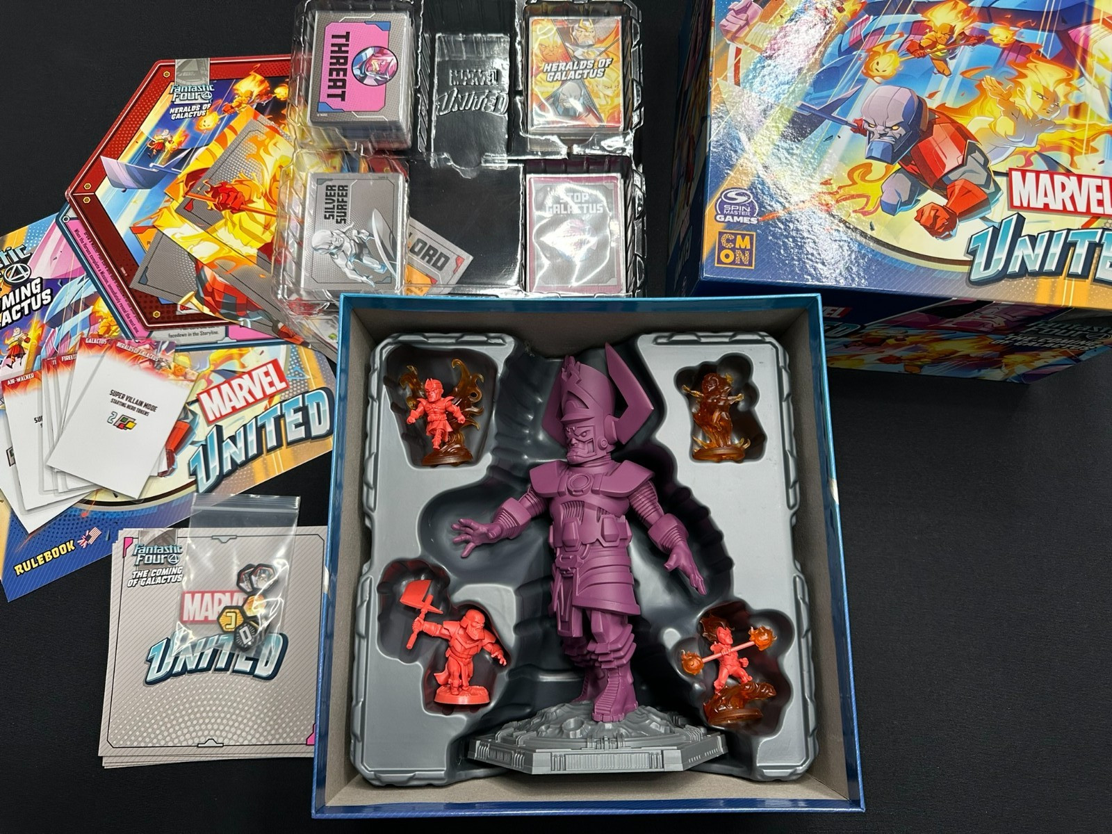 Marvel United 2x Expansion Lot (Fantastic Four 4 Galactus ) Kickstarter CMON