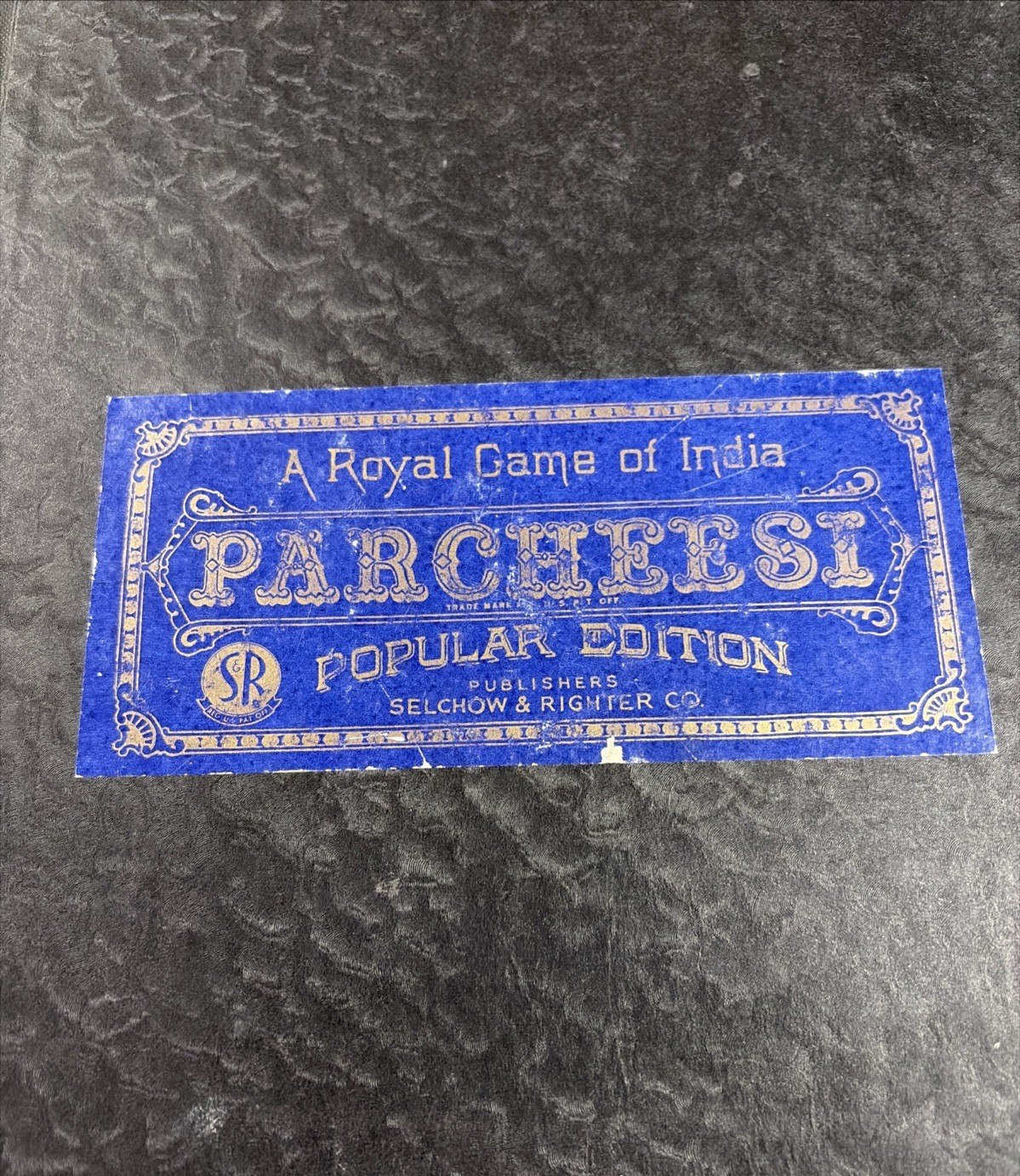 Selchow & Righter Vintage Parcheesi Popular Edition A Royal Game Of India No Box