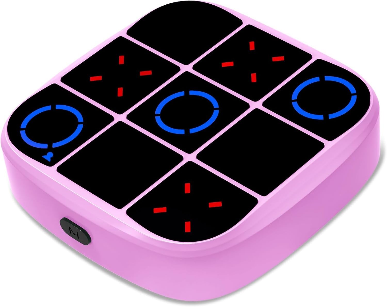 Portable Pink 4-in-1 Tic-Tac-Toe Game: Perfect for Car Rides and Gatherings