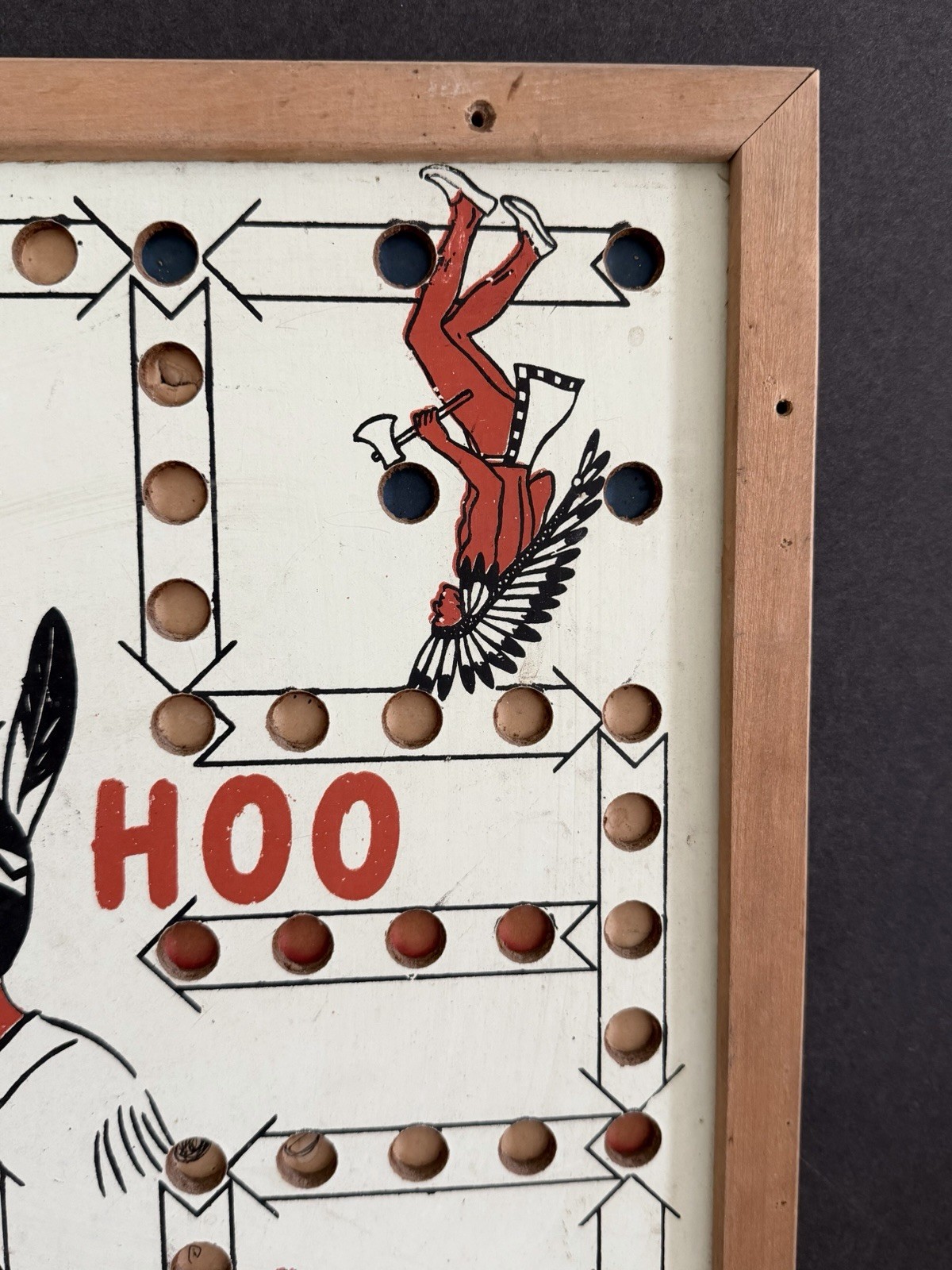 Vintage Creative Ideas Inc. WA HOO Marble Board Game, Board Only Reversible Flaw