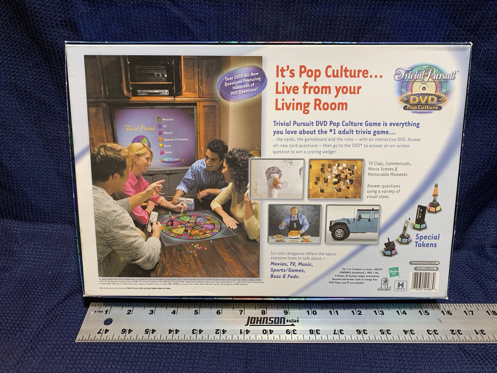 Trivial Pursuit DVD Pop Culture Board Game – Complete – Free Shipping – Clean