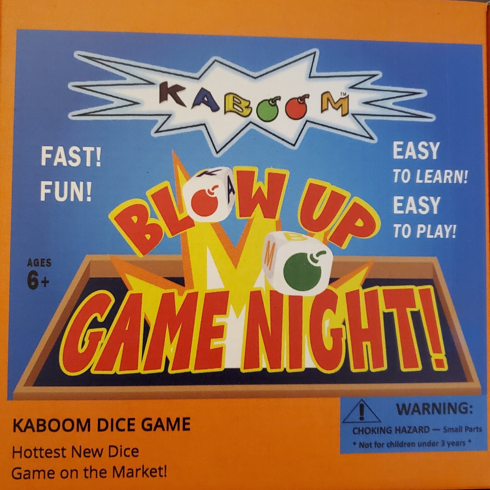 KABOOM DICE GAME Dice Game Fast, Fun, Easy to Play & Learn – Free Shipping