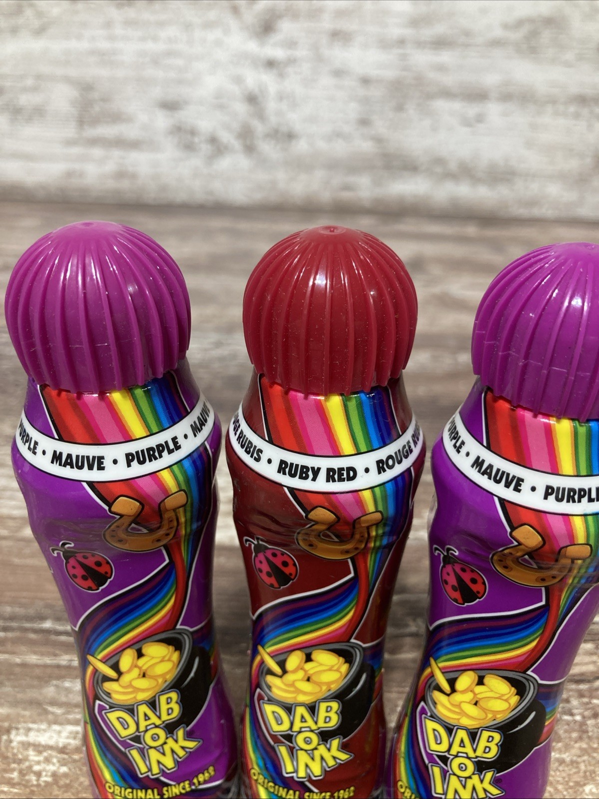Bingo Daubers- Dab O Ink 3oz- Purple And Ruby Red – Set of 3 Daubers