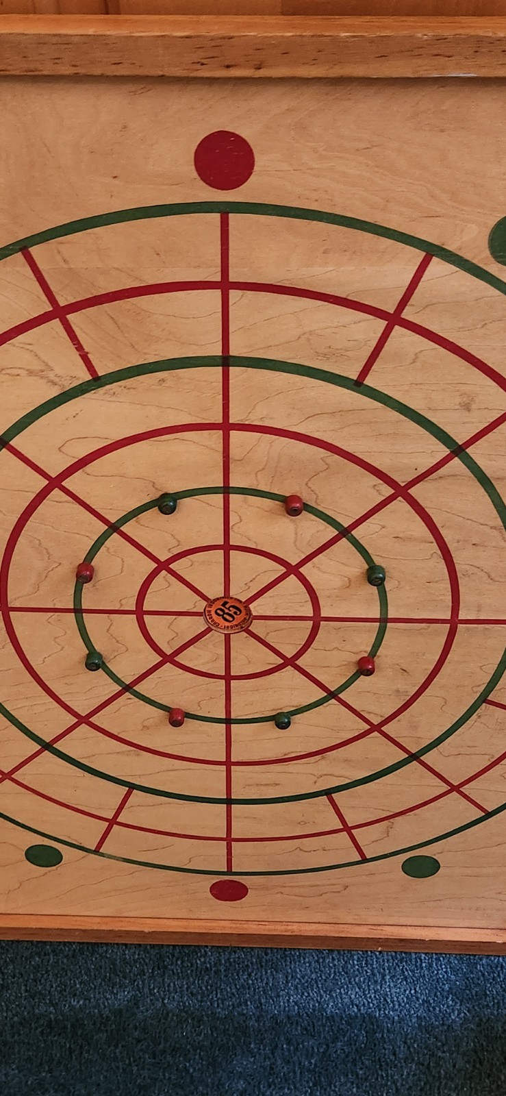 Vintage CARROM GAME BOARD Model 85 wall art