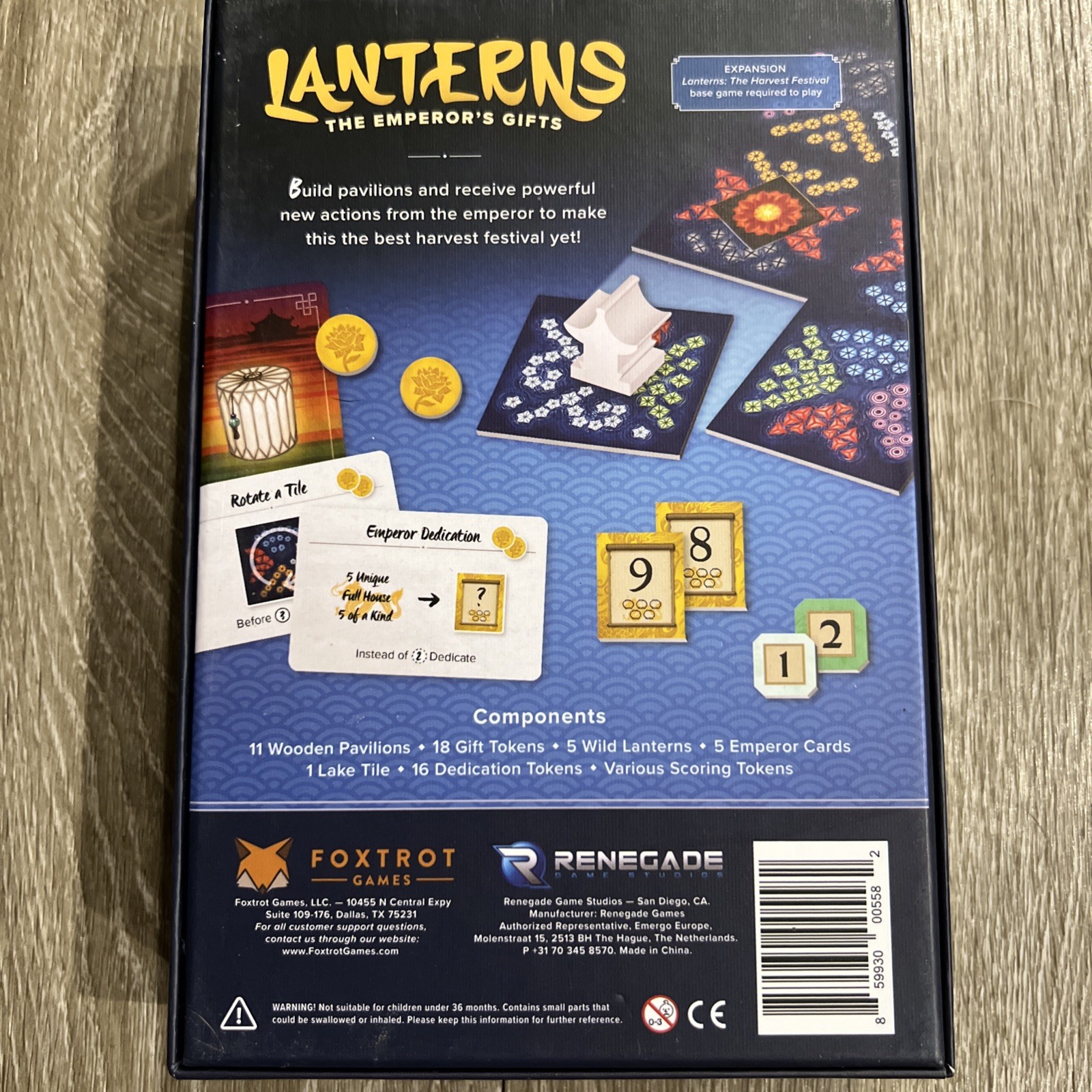 Lanterns The Harvest Festival Board Game + The Emperor’s Gifts Expansion
